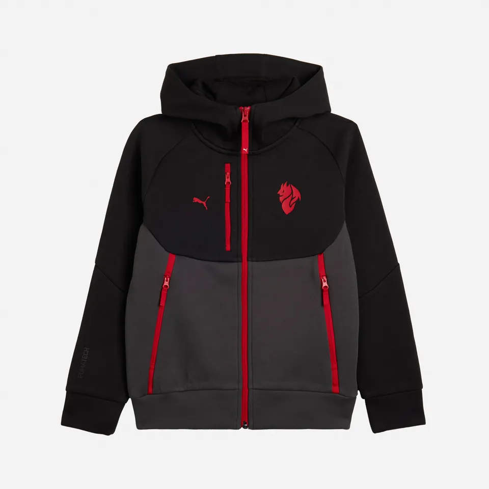 AC Milan Pumatech 2025/26 giacca bambini nera con zip 8 anni