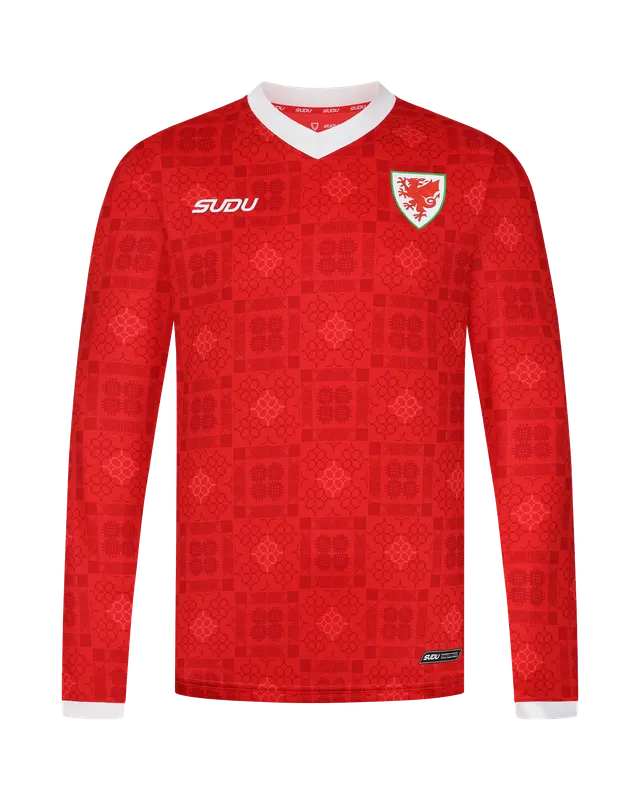 Wales Home Kit maglia manica lunga rossa adulto