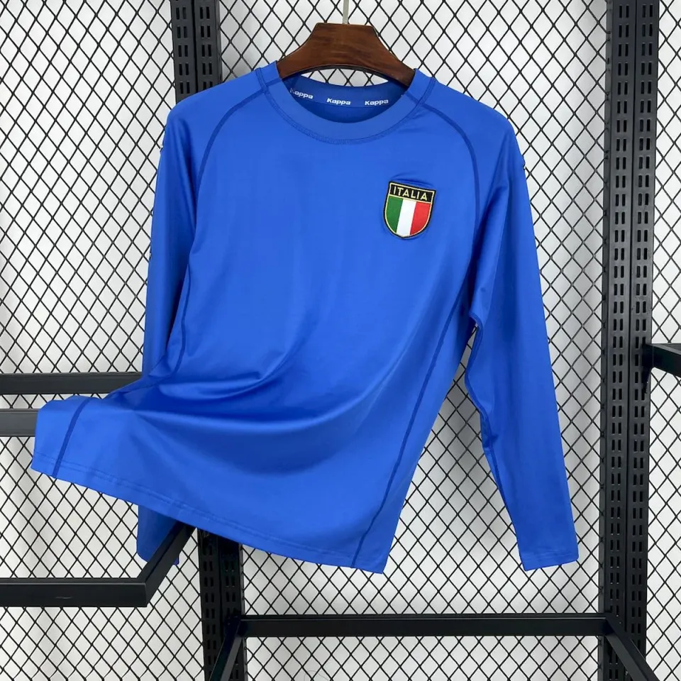 Tifoso Store Italia 2000 Maglia manica lunga azzurra retro