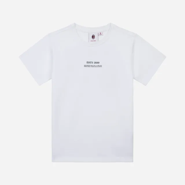 AC Milan Sunday Stadium t-shirt bimbo bianca cotone bio