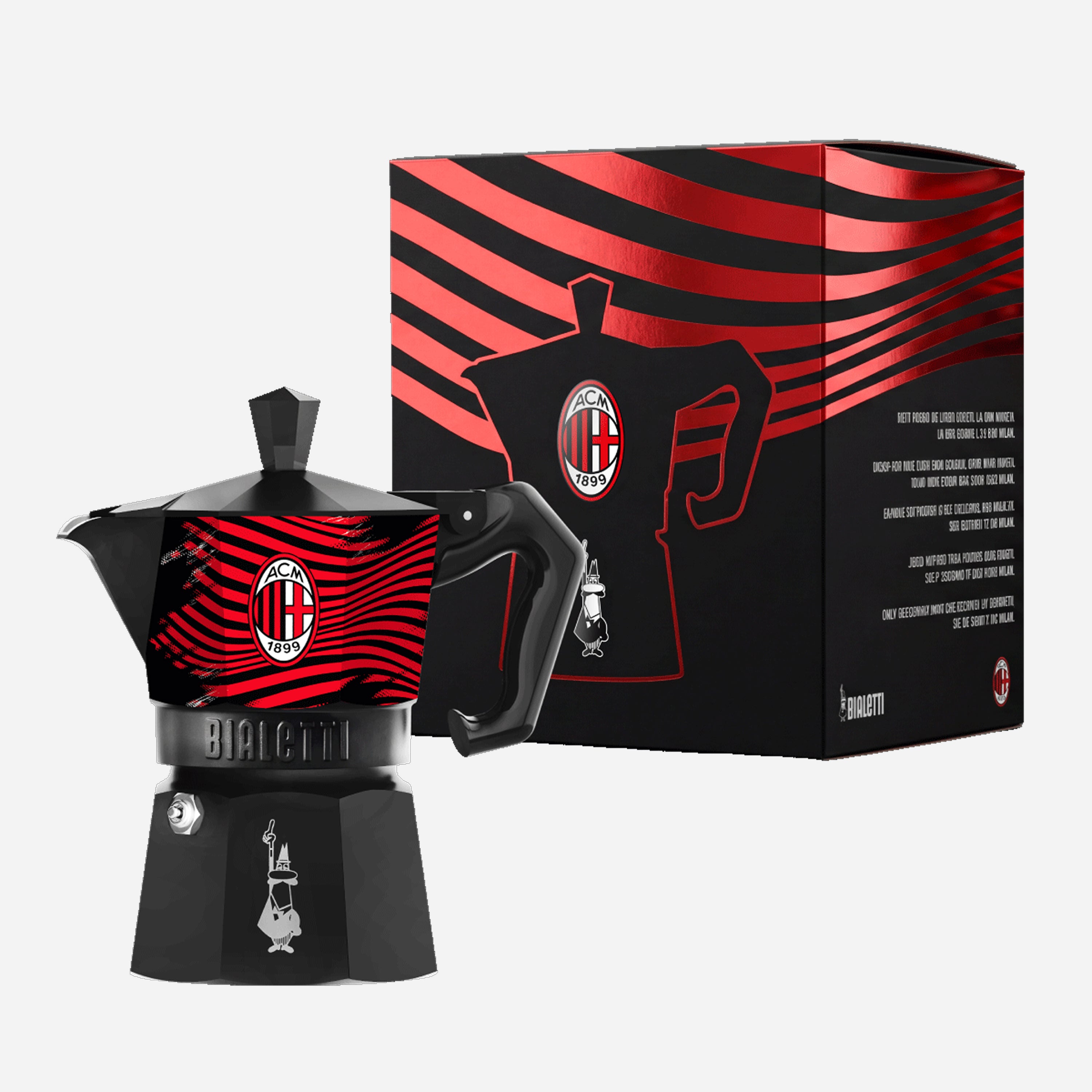 AC Milan Accessori Milan moka Bialetti Express 3 tazze rossa
