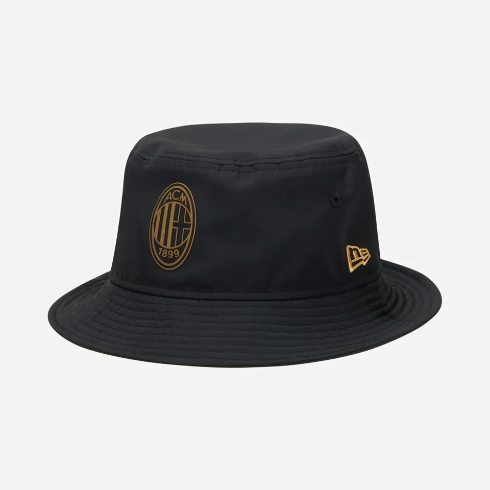 New Era X AC Milan Bucket Hat Logo Nero Poliestere S