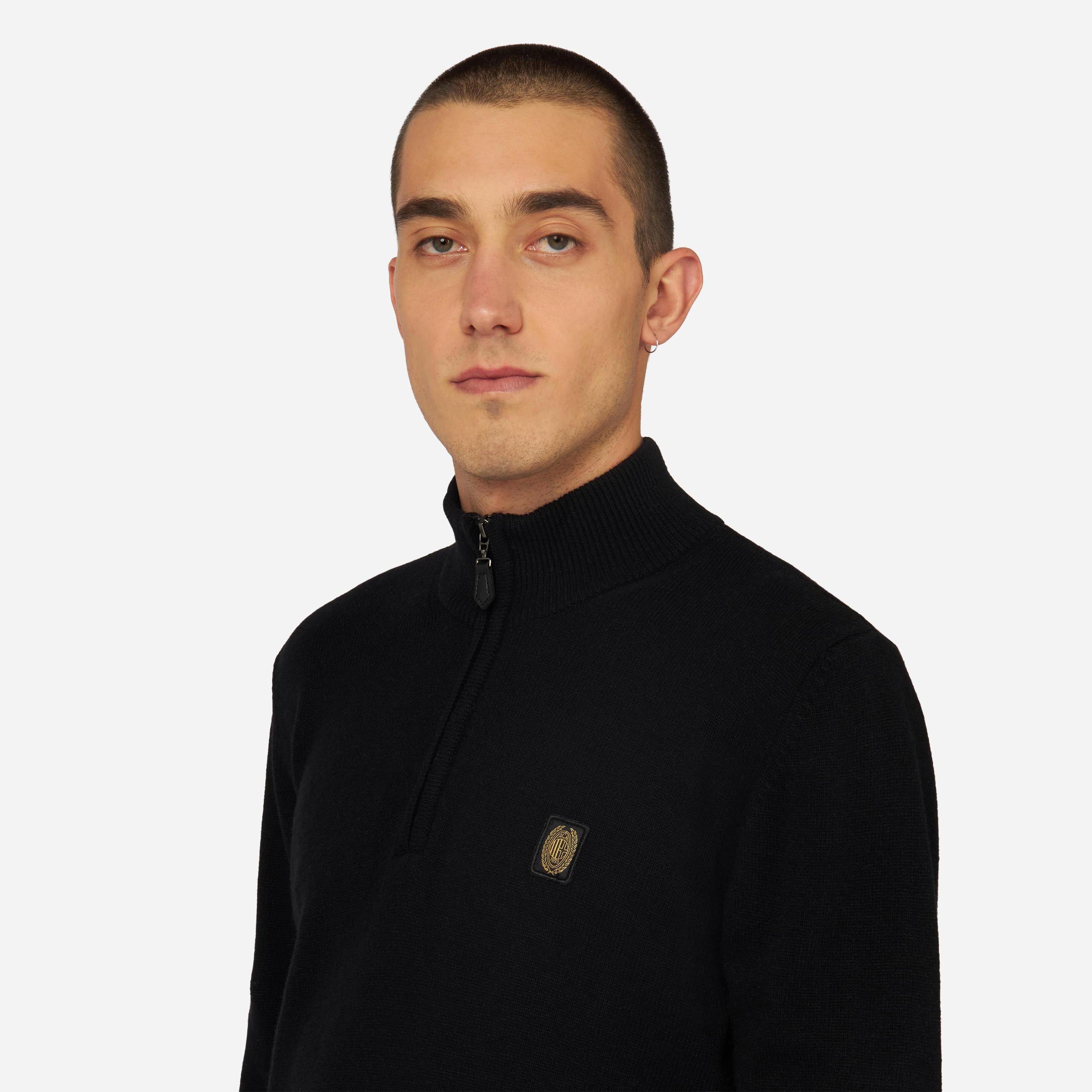 AC Milan Gold Essential pullover dolcevita lana zip