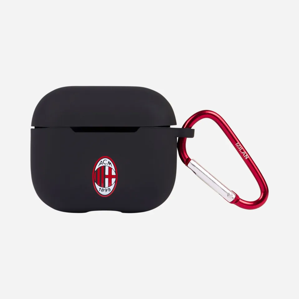 AC Milan Custodia AirPods 3 Nera Logo Ufficiale