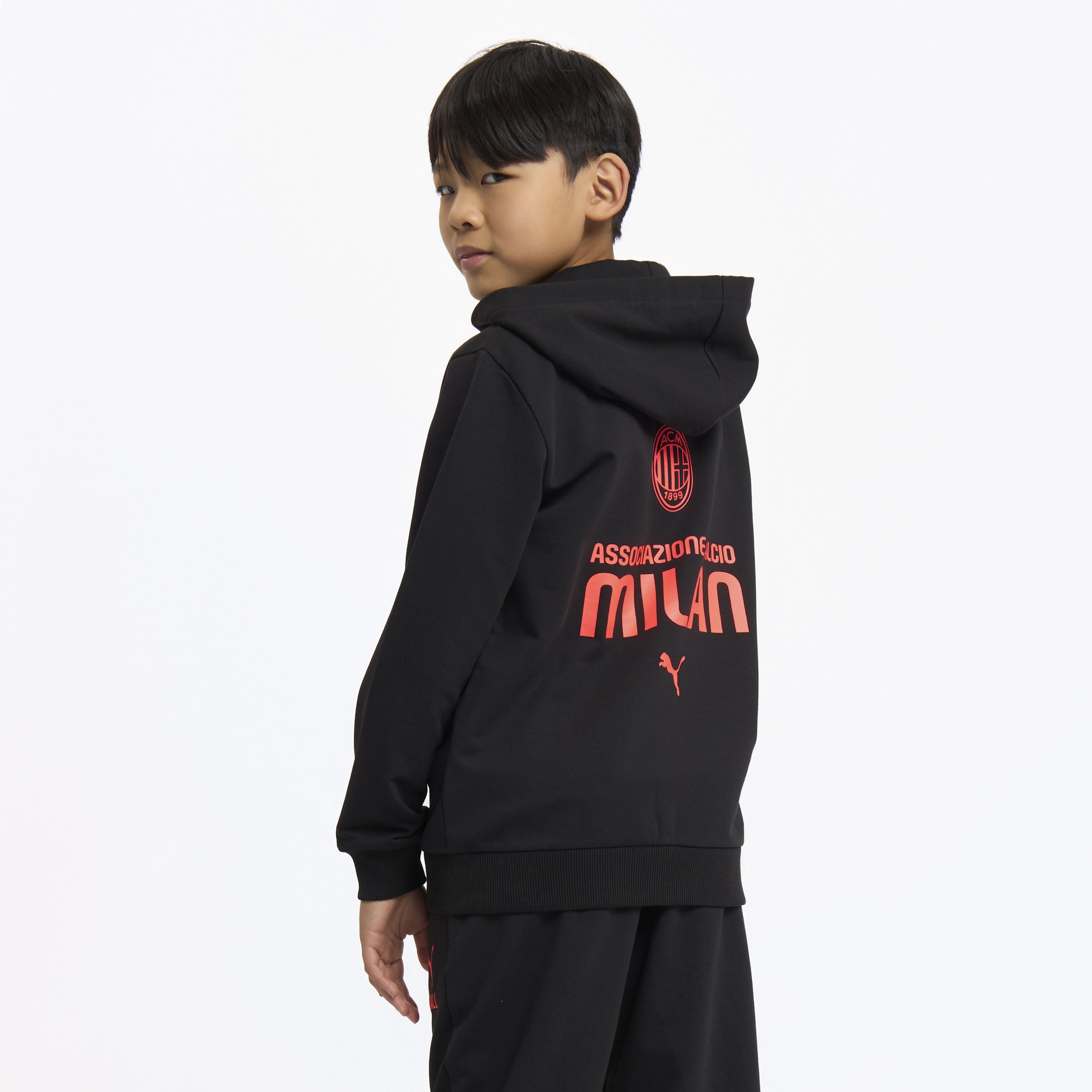 AC Milan Culture Tuta Bambino Nera con Cappuccio