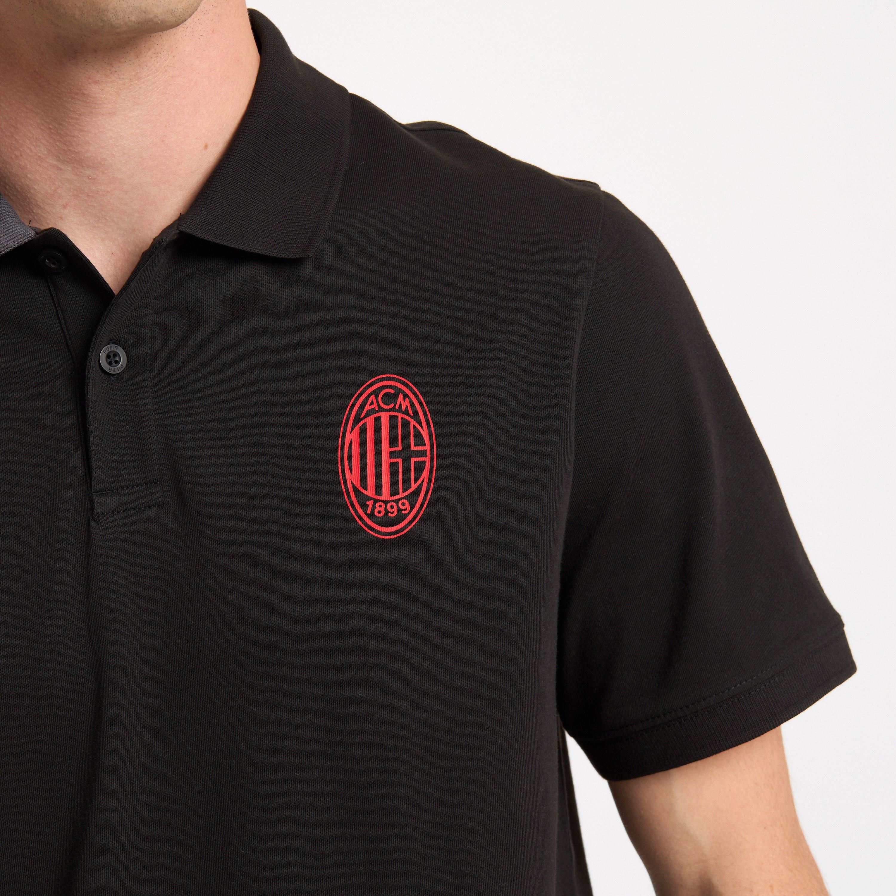AC Milan Essential polo nera cotone uomo