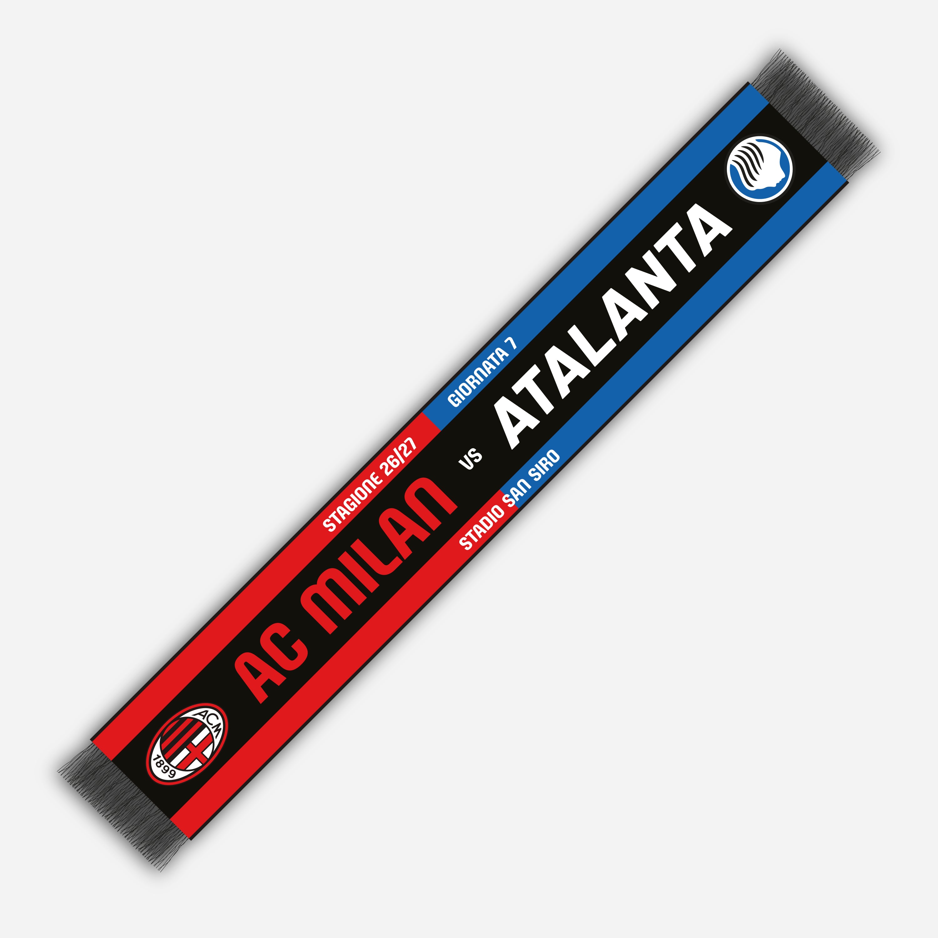 AC Milan Atalanta sciarpa matchday taglia unica