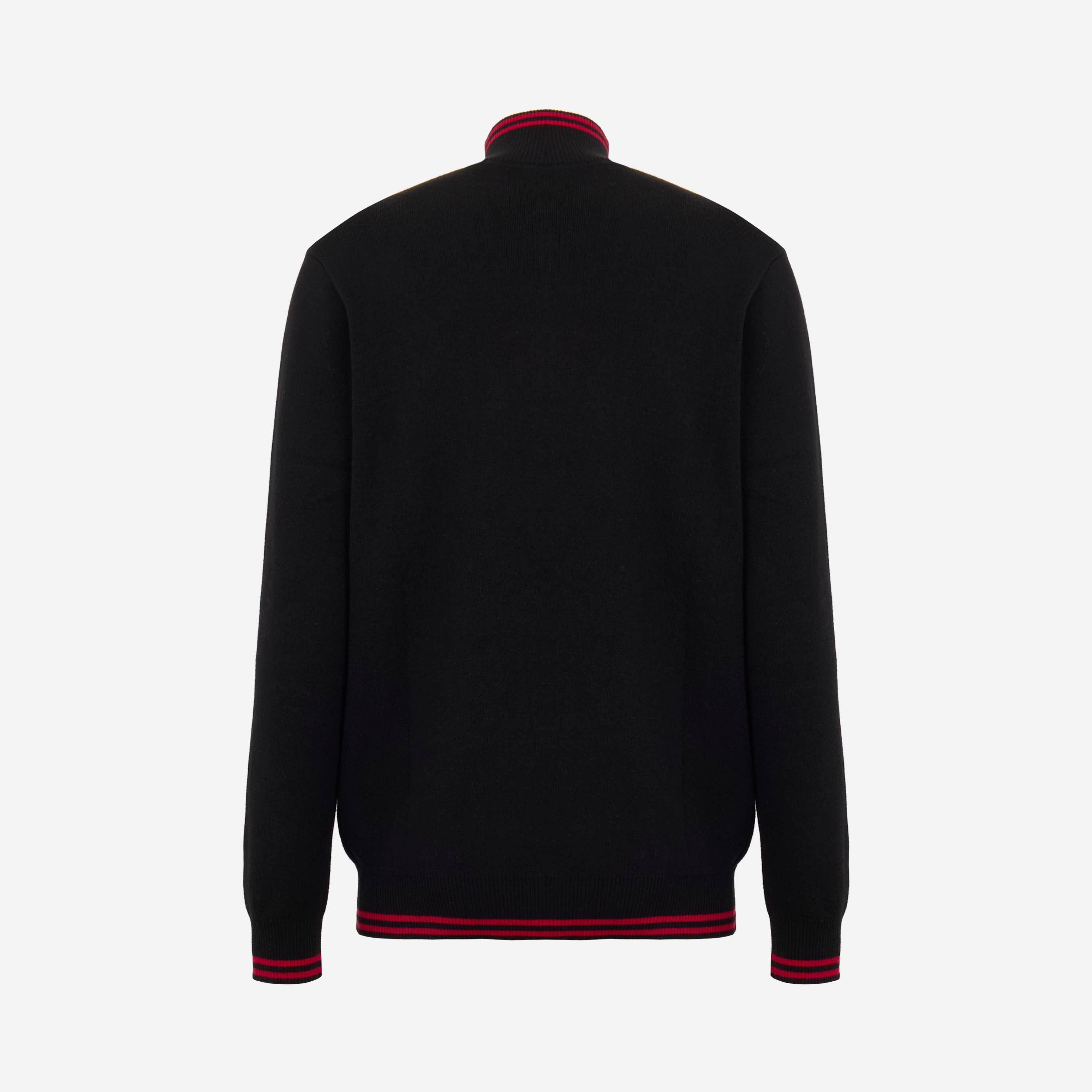 AC Milan 60s Half-Zip maglione uomo nero taglia regolare