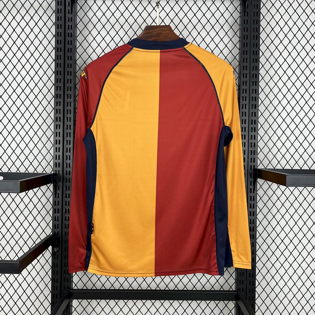 Roma 2001/02 maglia manica lunga rossa retro S-XXL