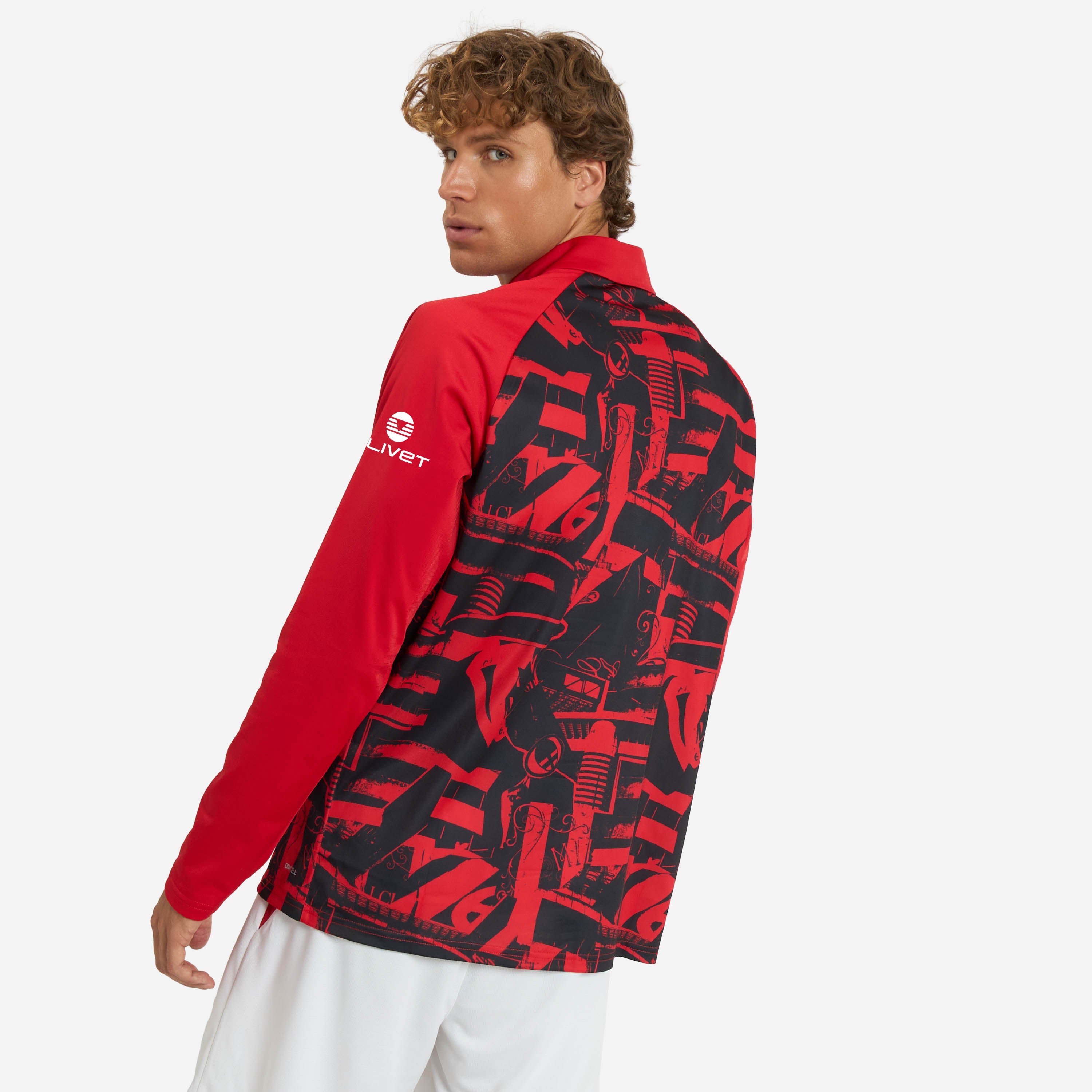 AC Milan Allenamento Milan Prematch 2026/27 top 1/4 zip rosso nero