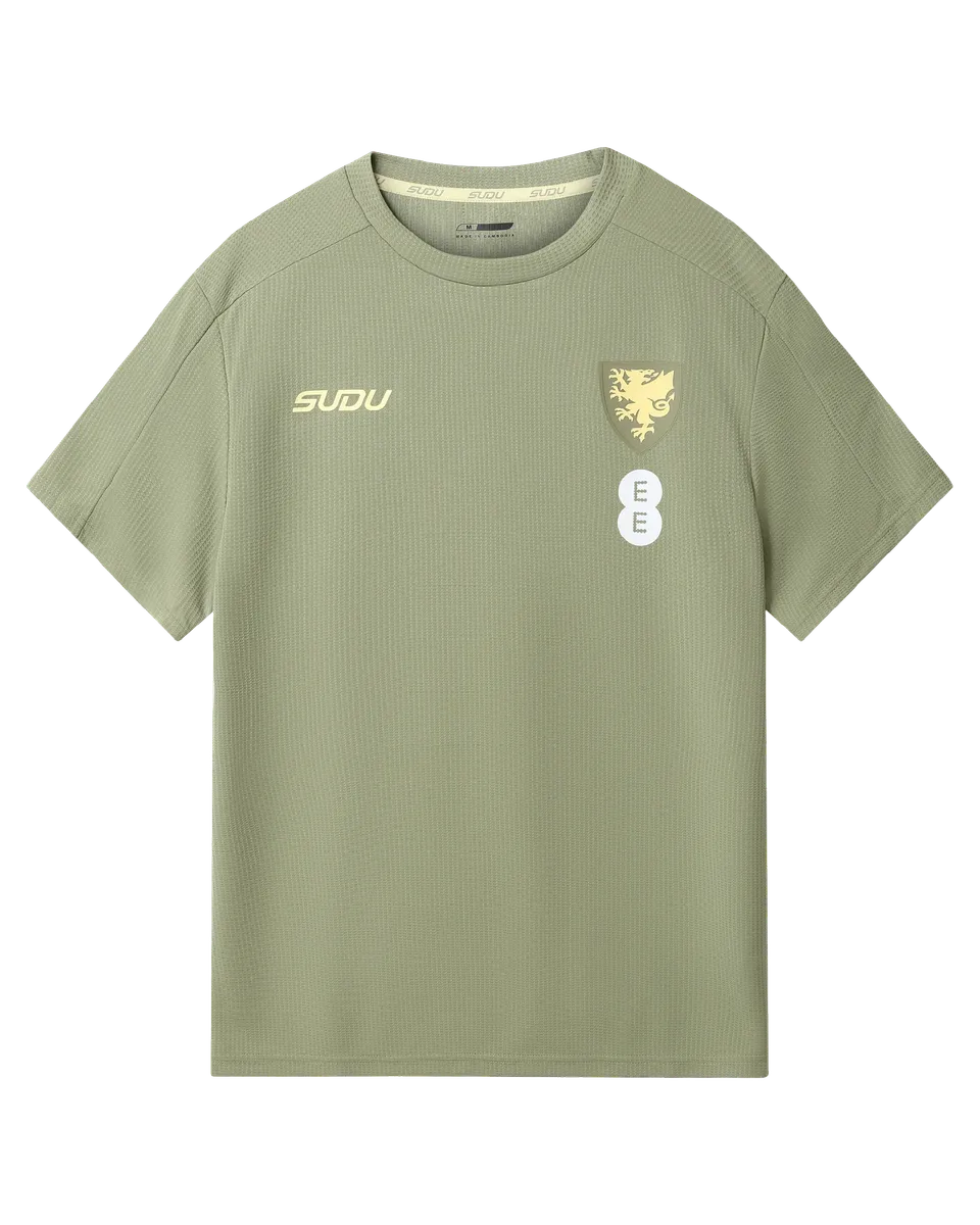 Wales SUDU 2026-27 maglia travel away donna verde oliva