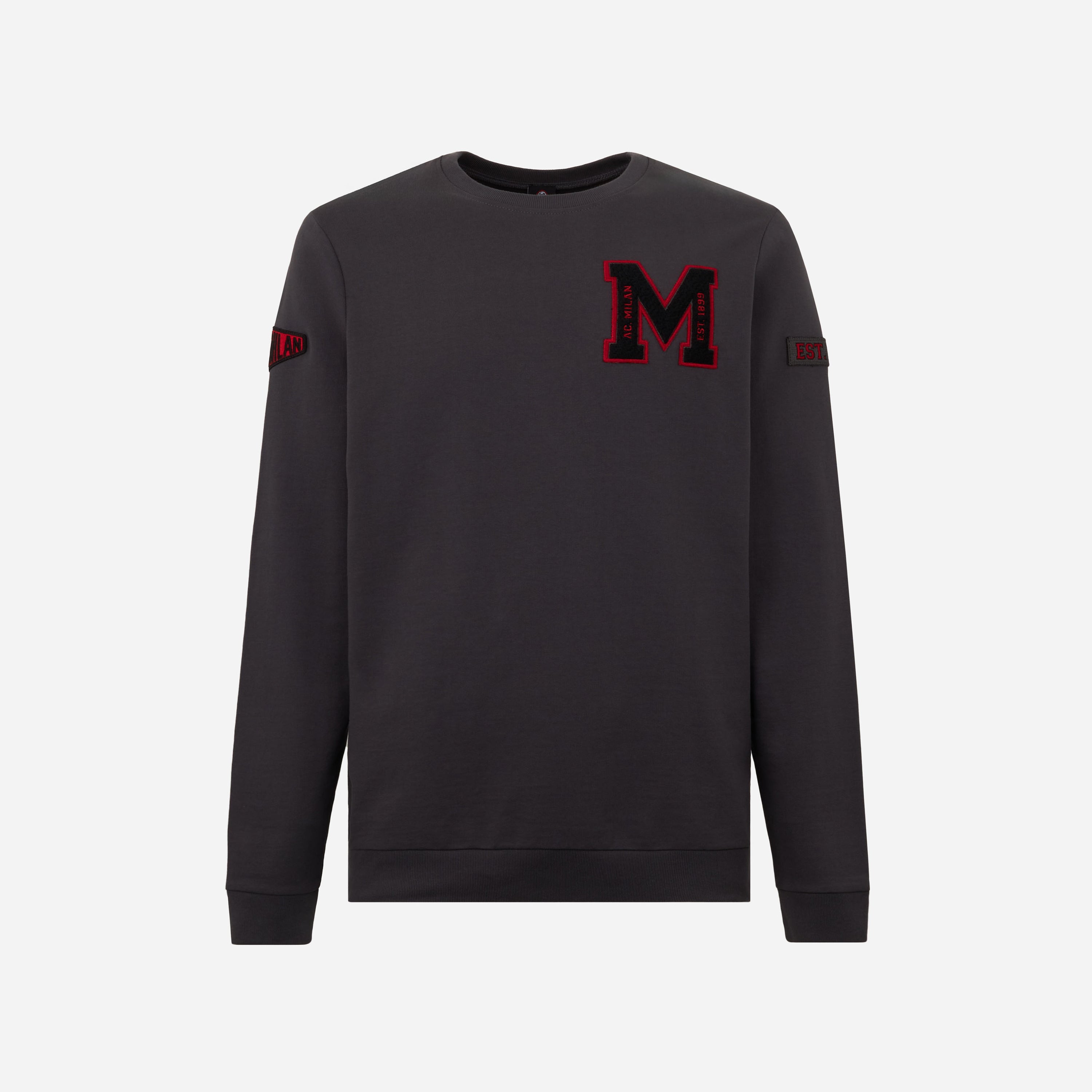 AC Milan College Collection Crewneck felpa grigia uomo
