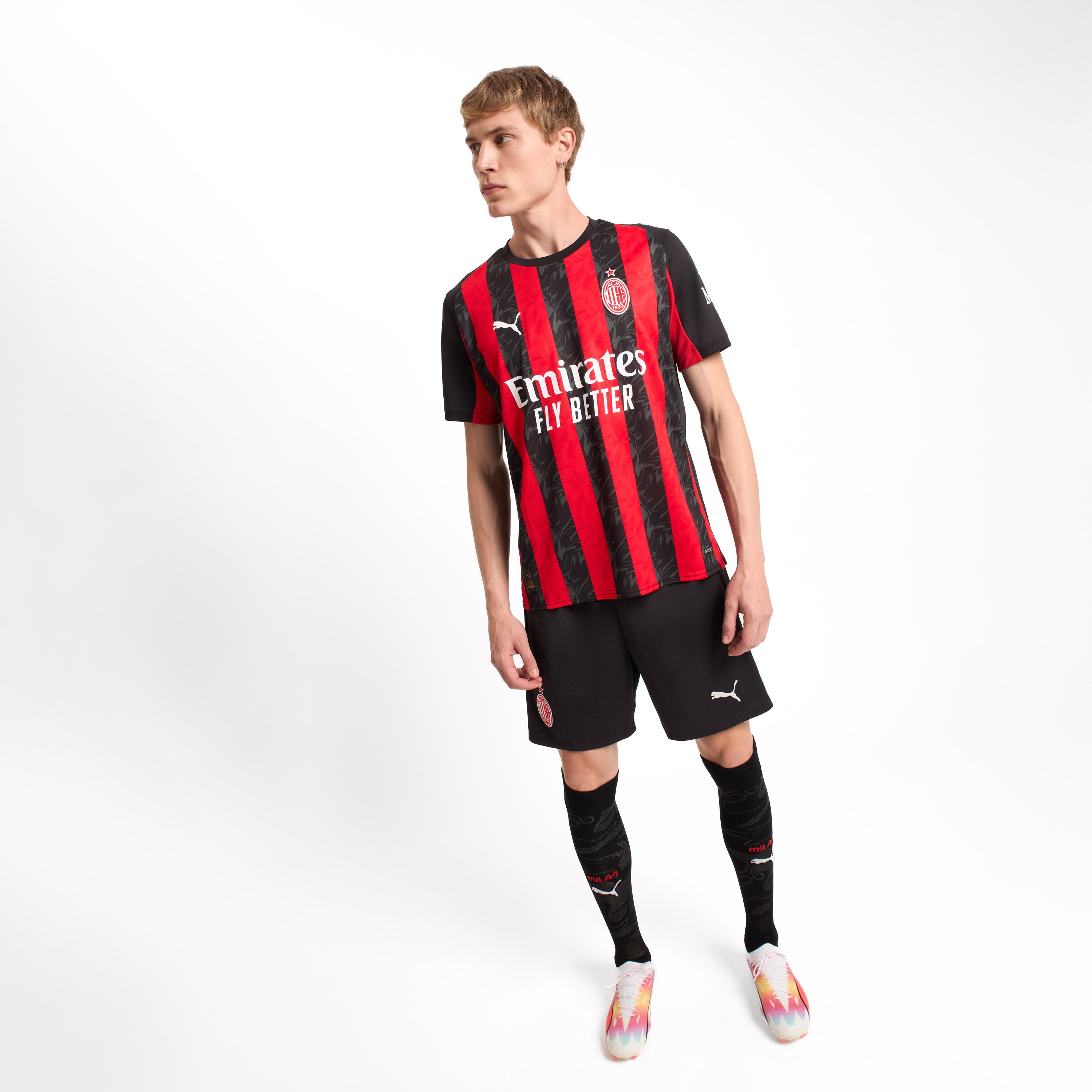 AC Milan Kit Gara Milan Home 2025/26 maglia uomo rossa Drycell