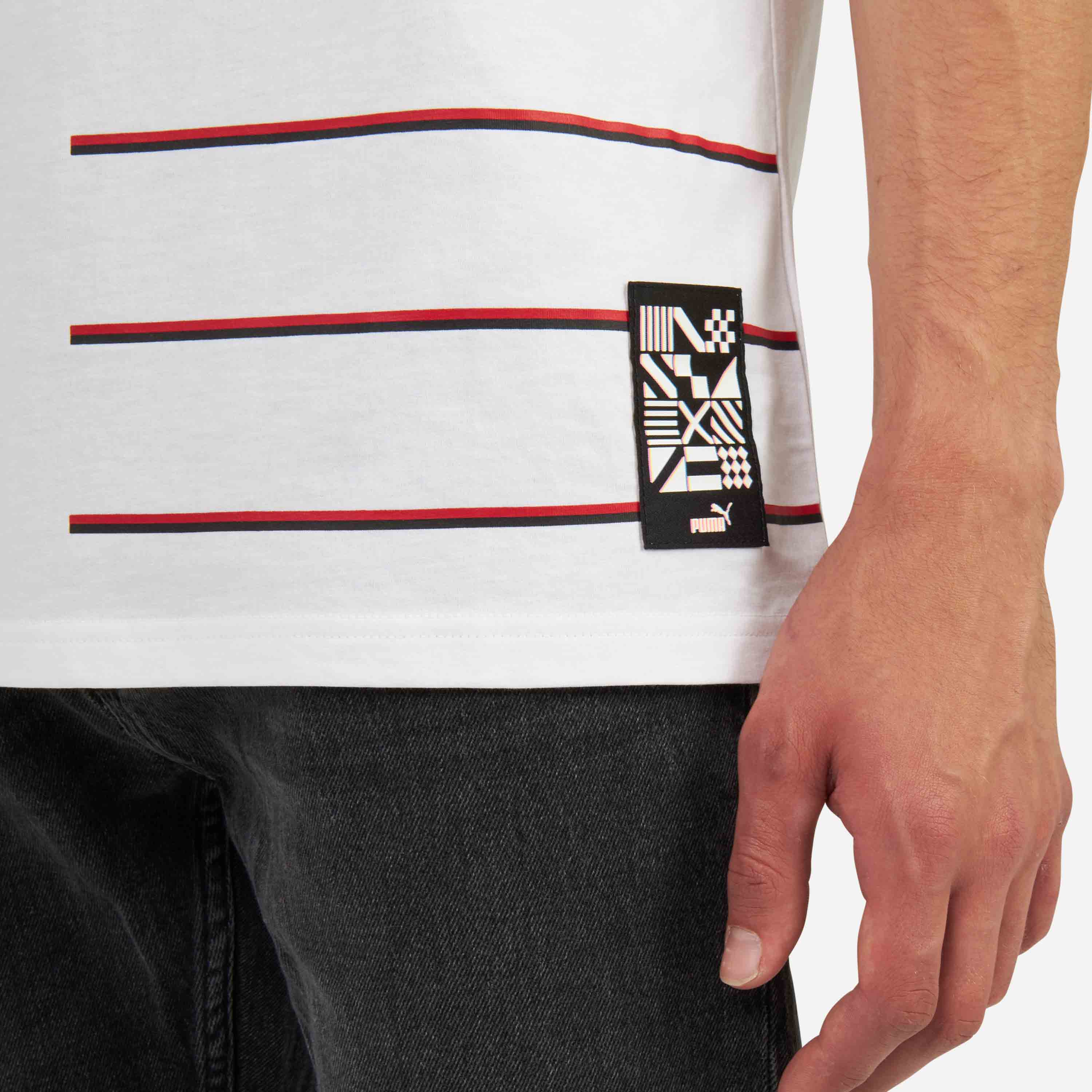 AC Milan T-Shirt Uomo M Stampe e Patch Cotone