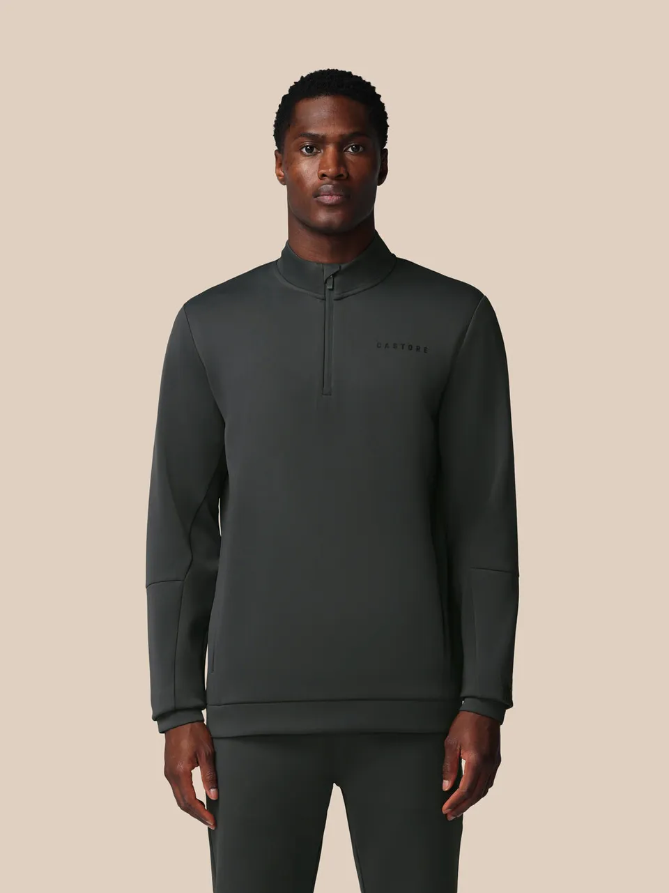 Twente Castore Flex MLM00010CAS felpa mezza zip gunmetal uomo