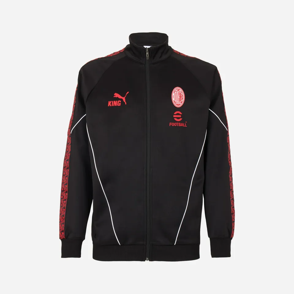 AC Milan King giacca uomo nera zip taglia regolare