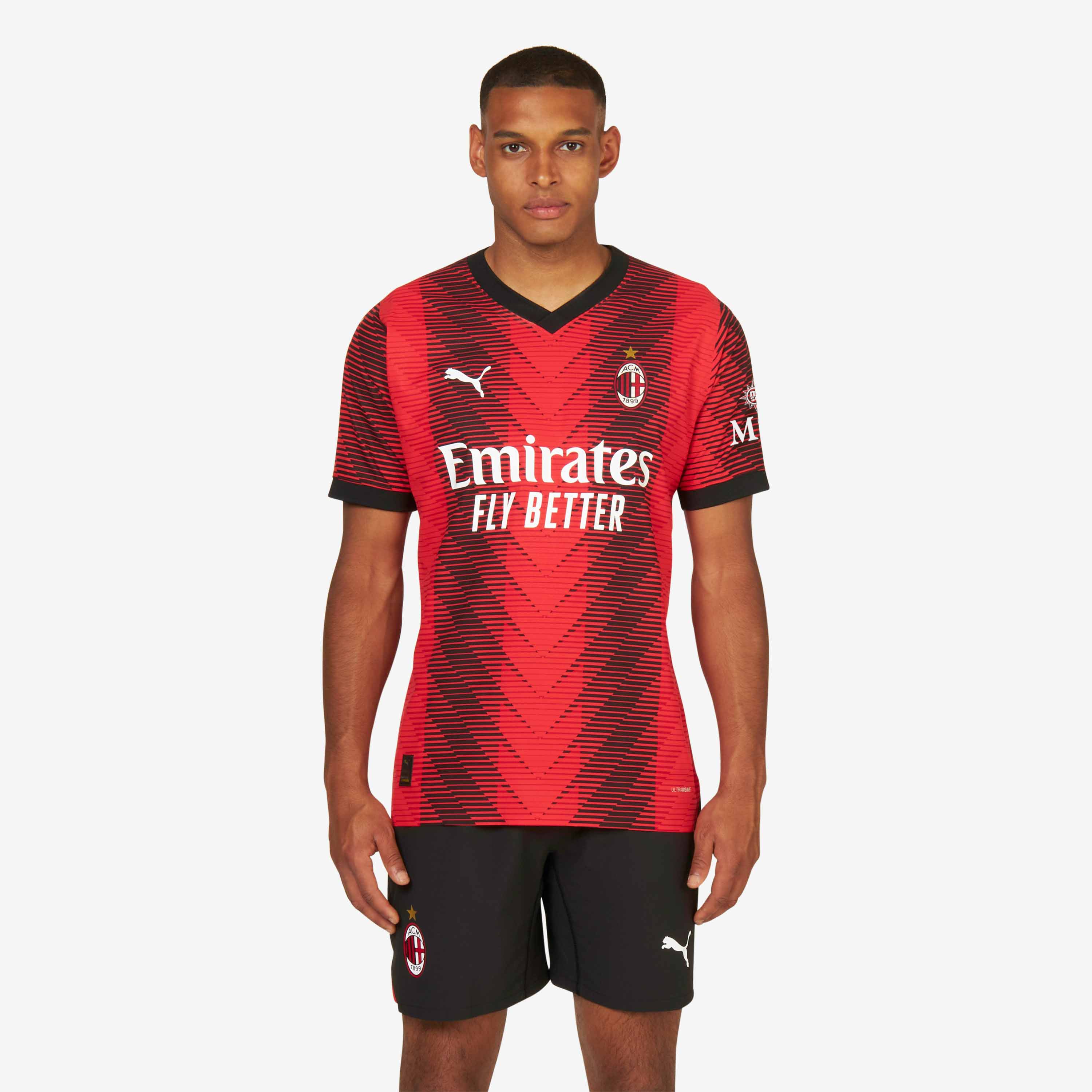 AC Milan Home Authentic 2023/24 maglia rossa nera