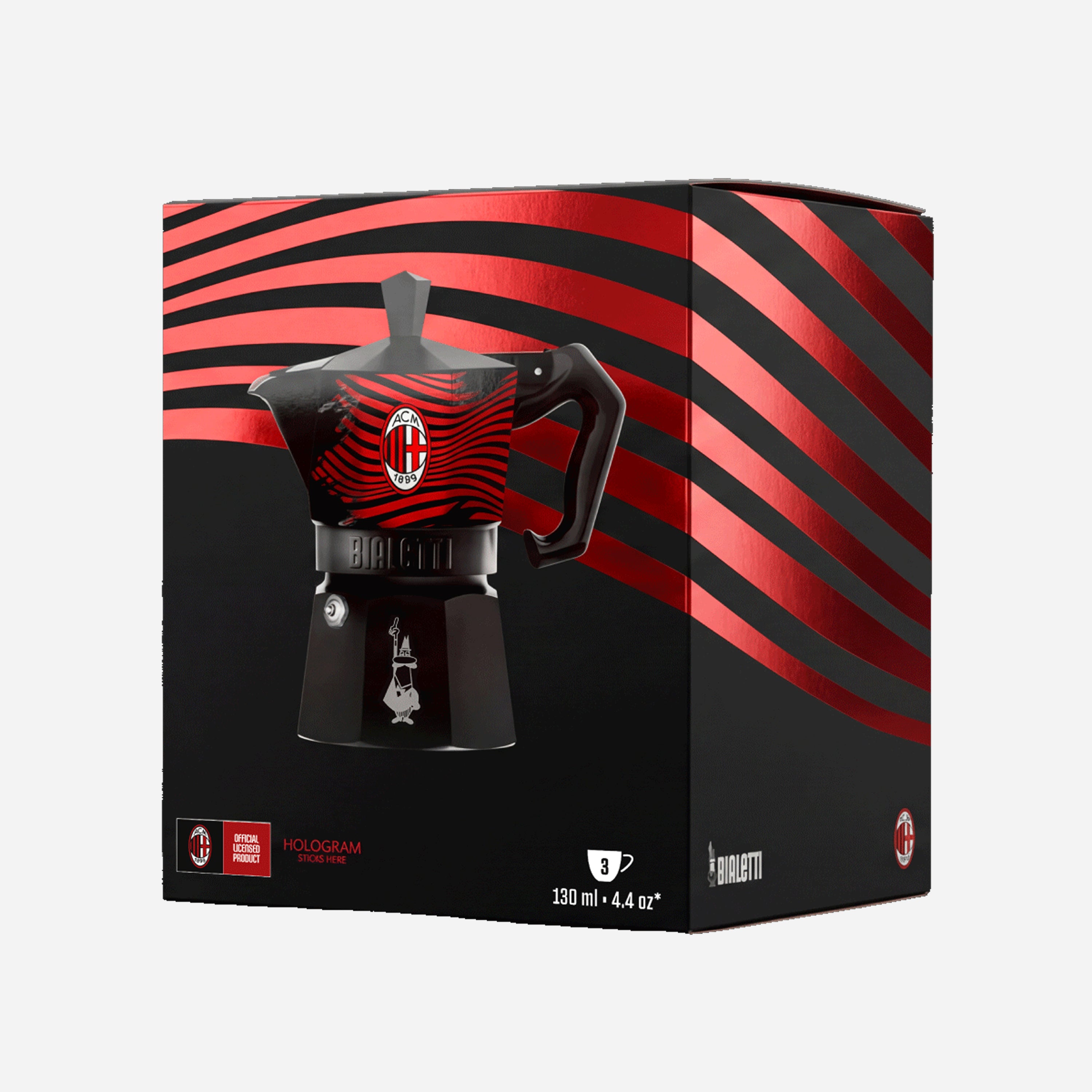 AC Milan Accessori Milan moka Bialetti Express 3 tazze rossa