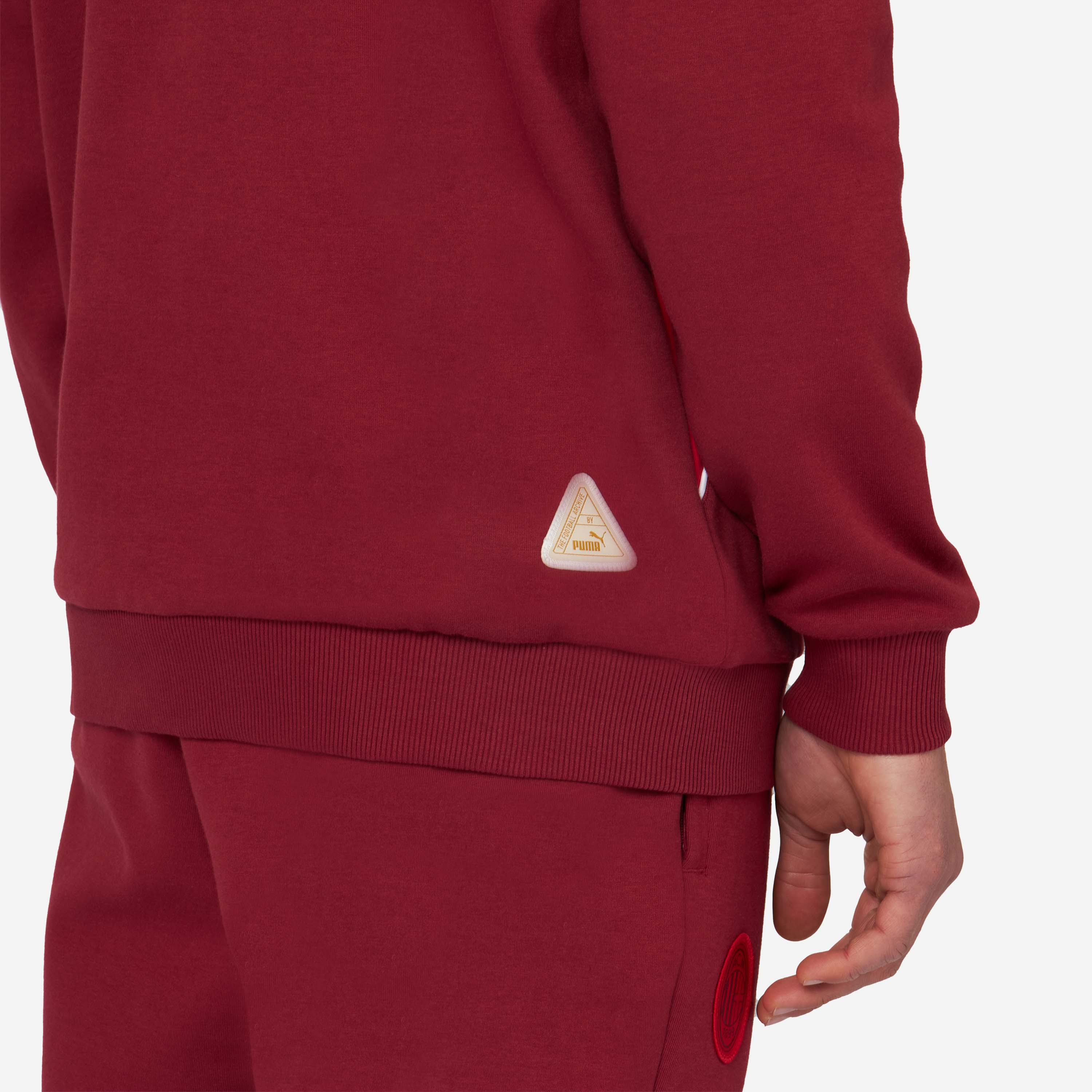 AC Milan Archive felpa uomo con zip verde taglia regolare