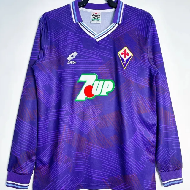 Fiorentina 1992/93 maglia manica lunga viola retro 7UP