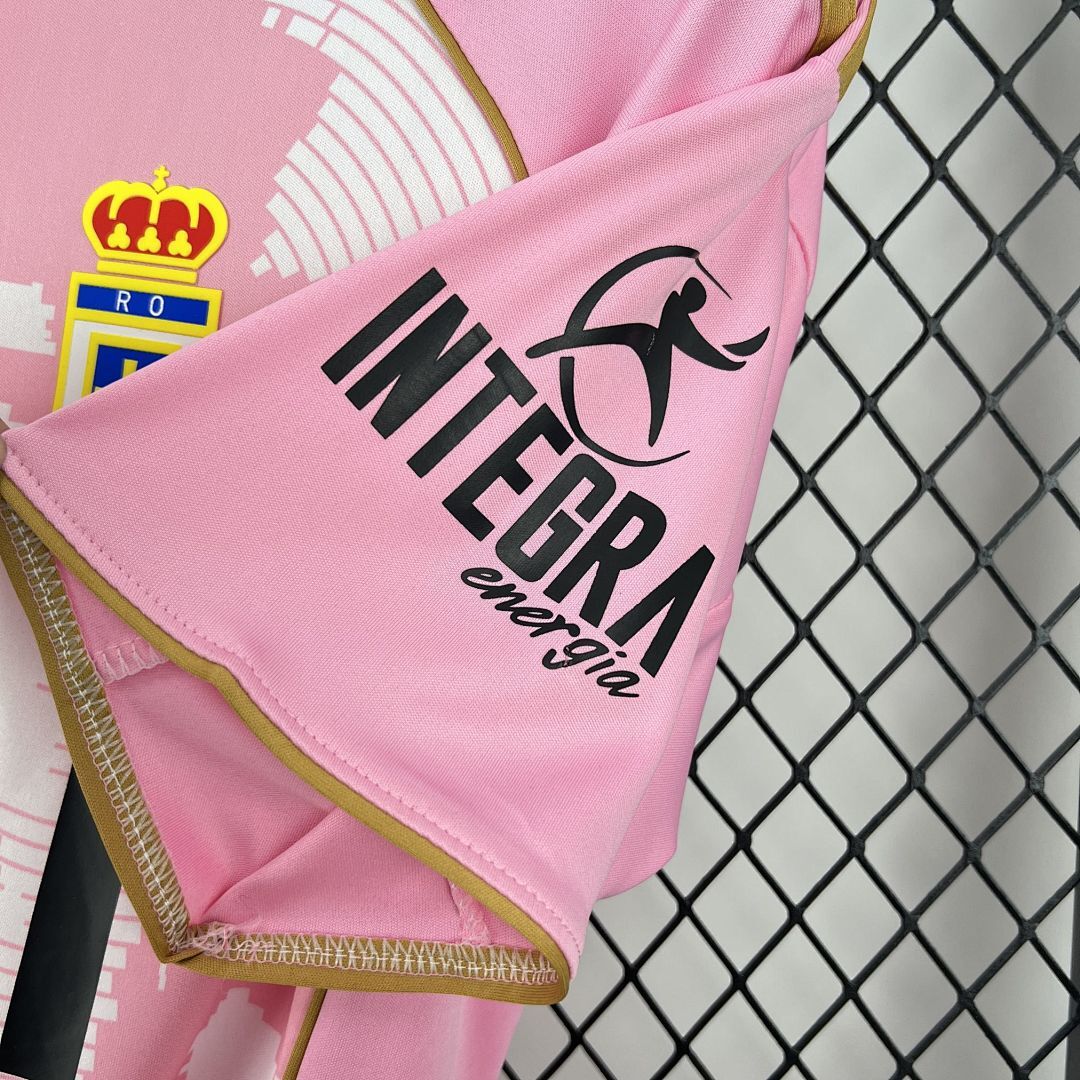 Tifoso Store Real Oviedo 2025/26 maglia rosa manica corta