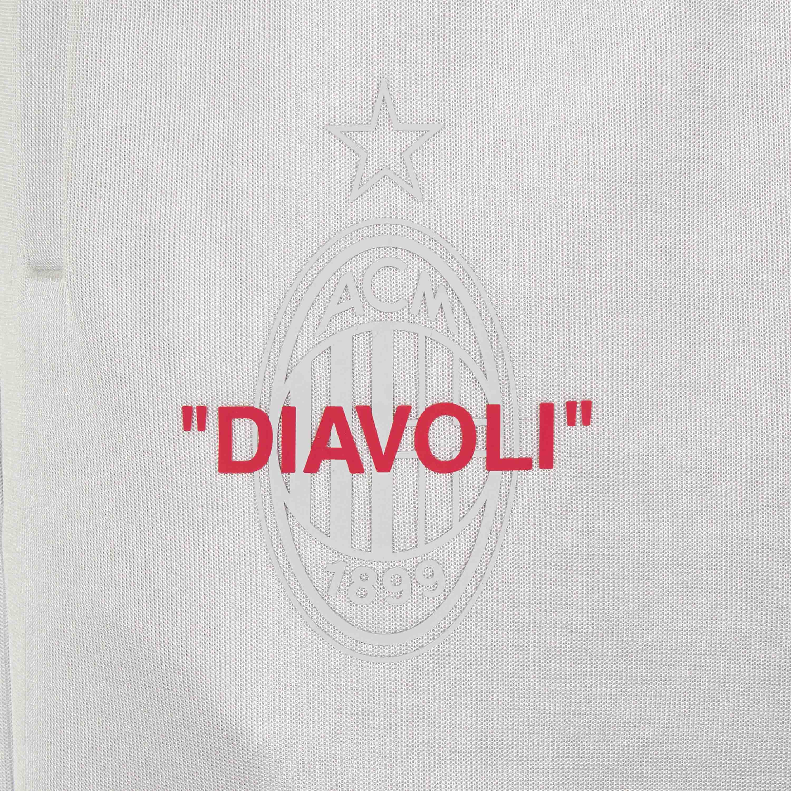 AC Milan x Off-White Pantaloni Tuta 2024/25 argento oversize