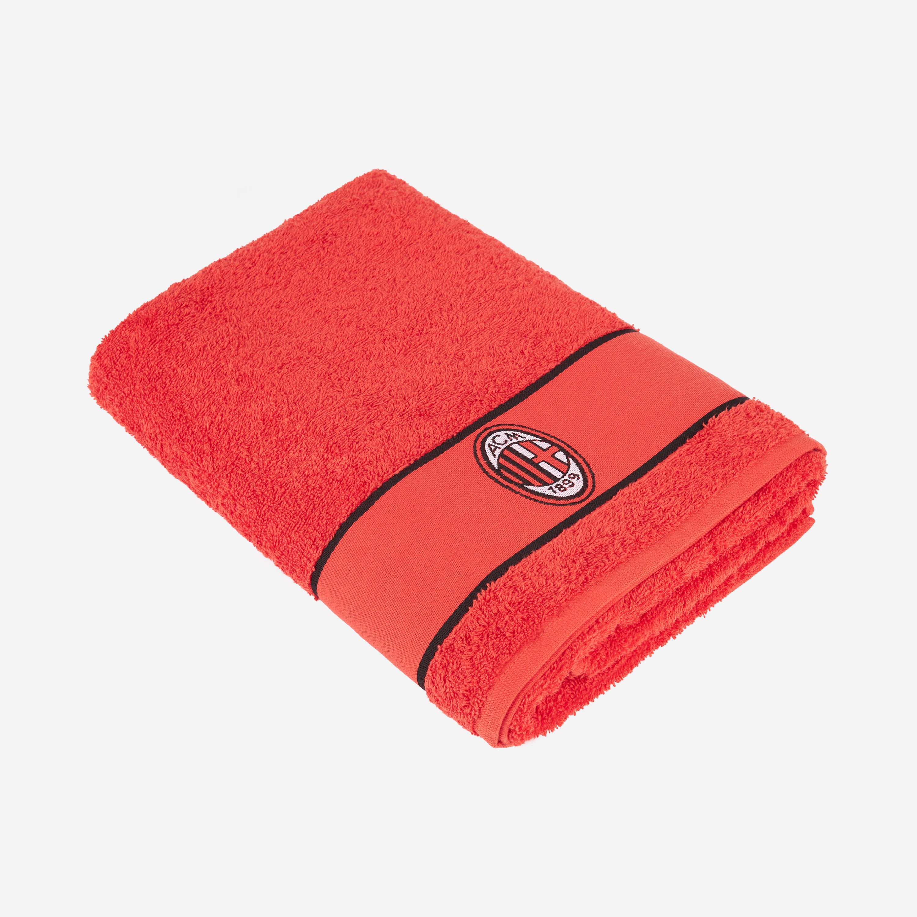AC Milan asciugamano doccia rosso cotone 70x140 logo