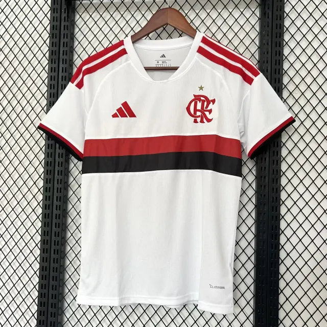 Flamengo 2026/27 seconda maglia bianca banda rossonera