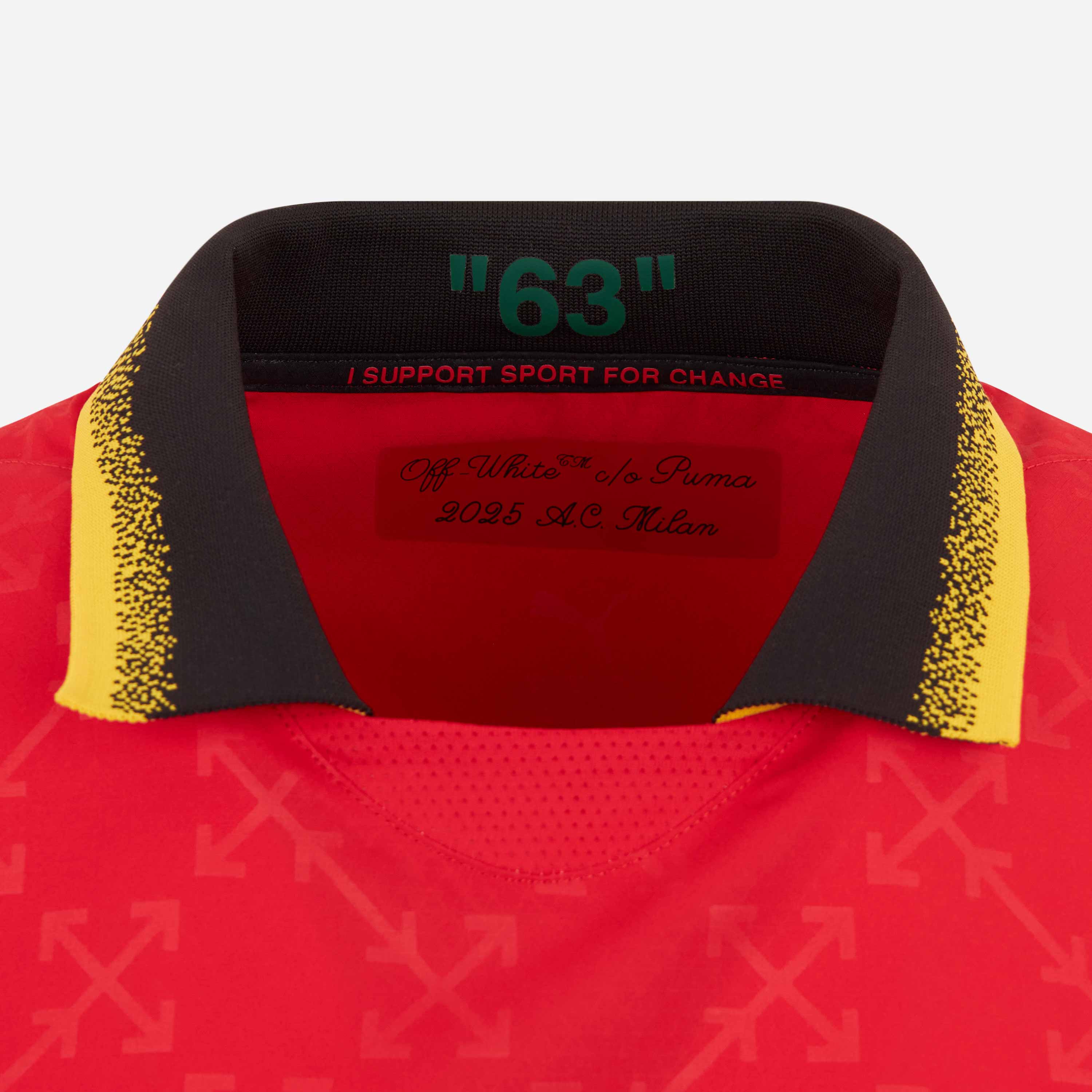 AC Milan Puma x Off-White Authentic maglia rossa 2024/25 L