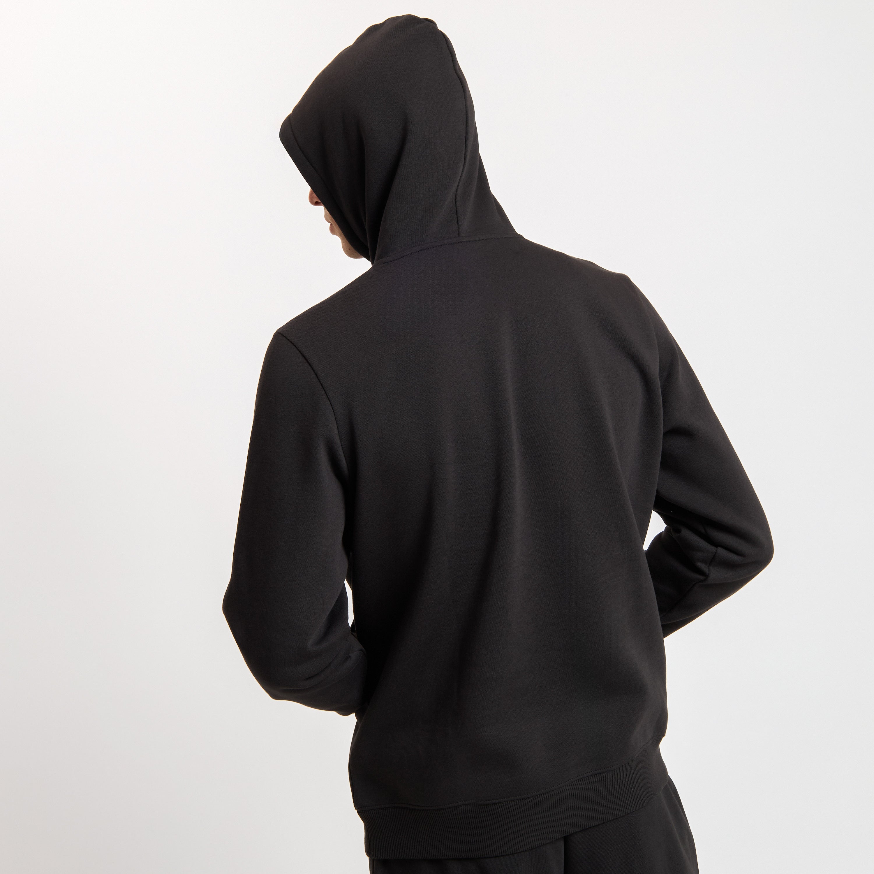 AC Milan Essential Felpa con Cappuccio Nera Cotone Taglia M