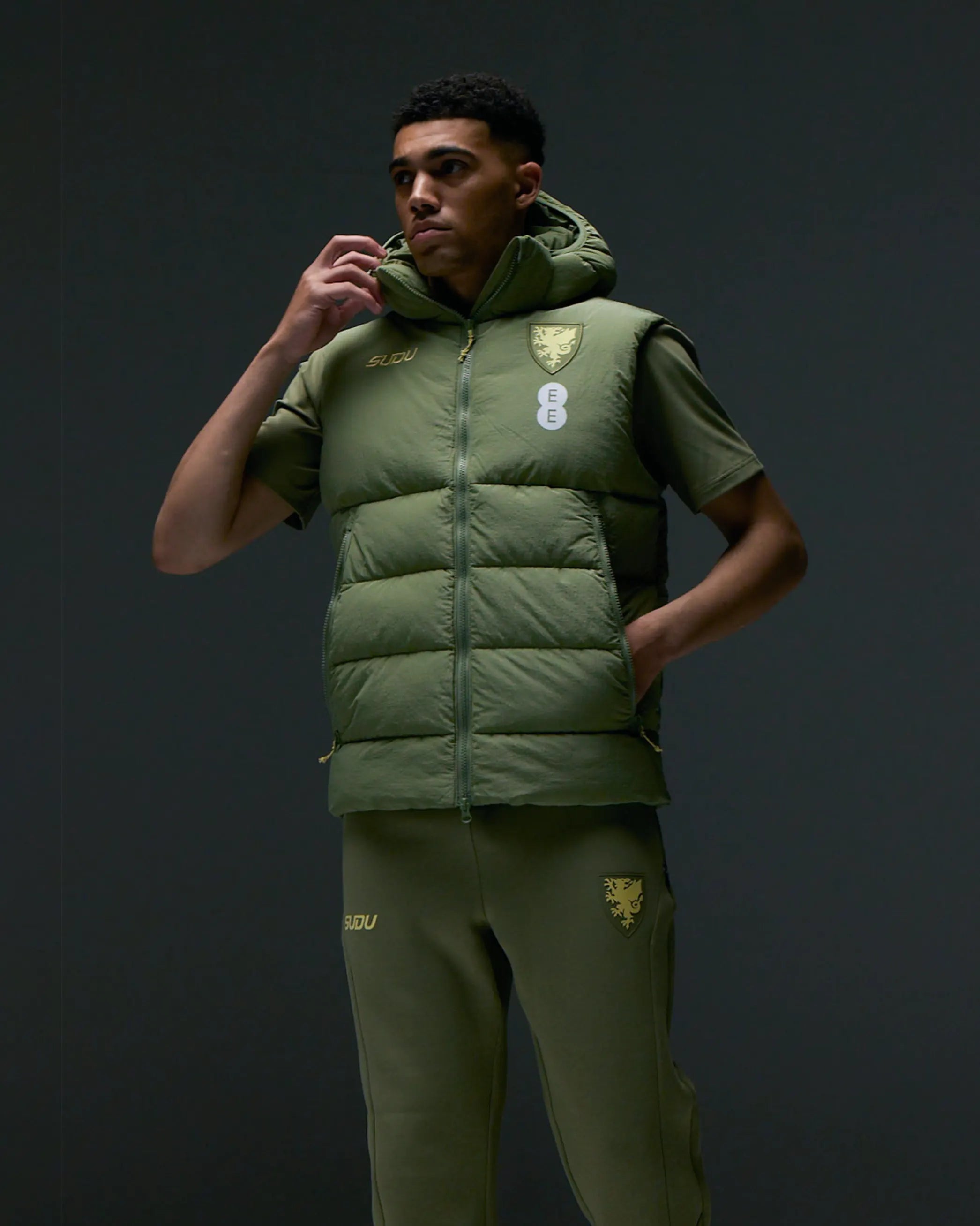 Wales Travel gilet away verde giocatori adulto