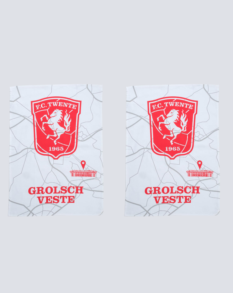 FC Twente Set Strofinacci Cucina Cotone 2 Pezzi O/S