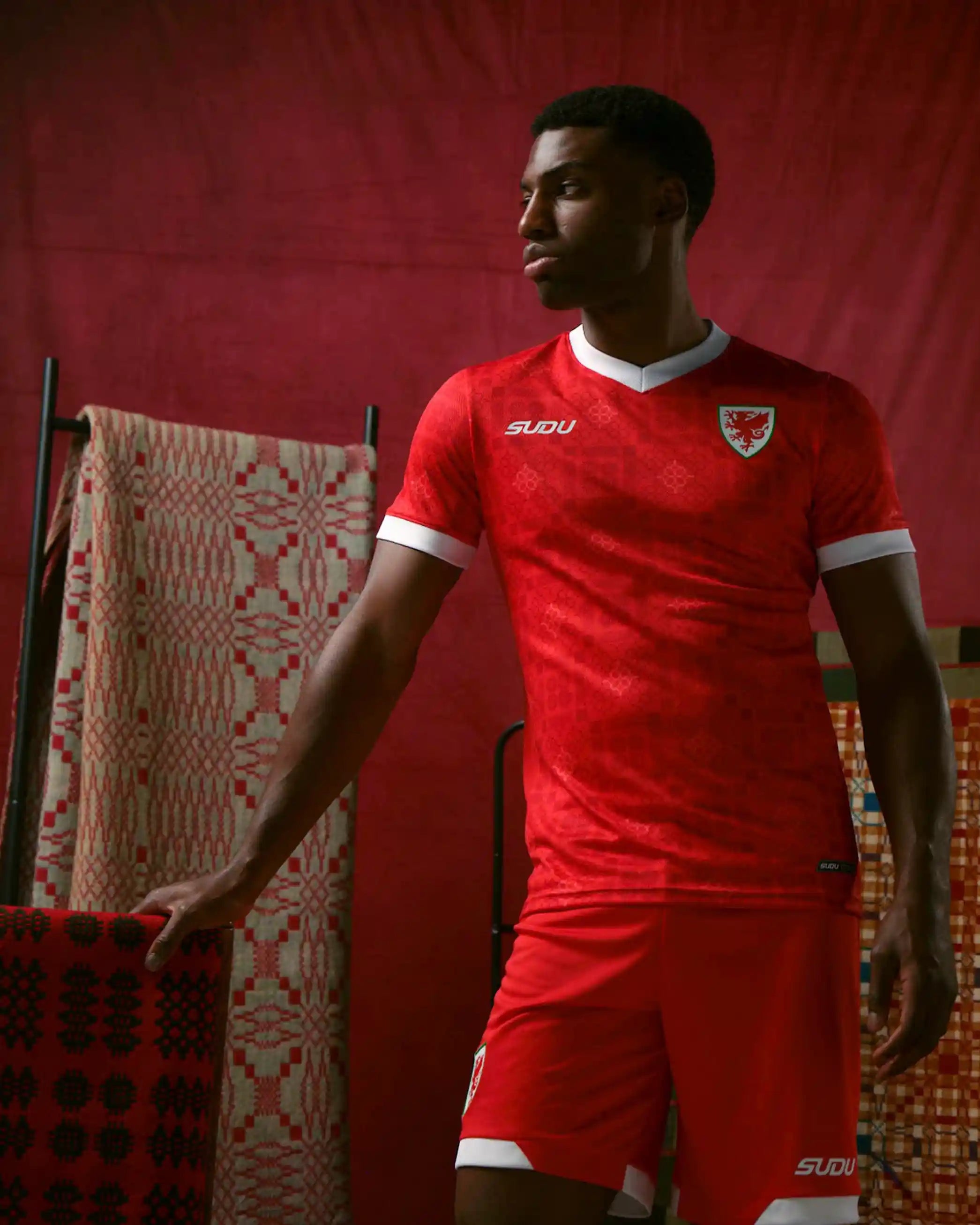 Wales SUDU Home Kit 2026-28 maglia gara pro uomo rossa
