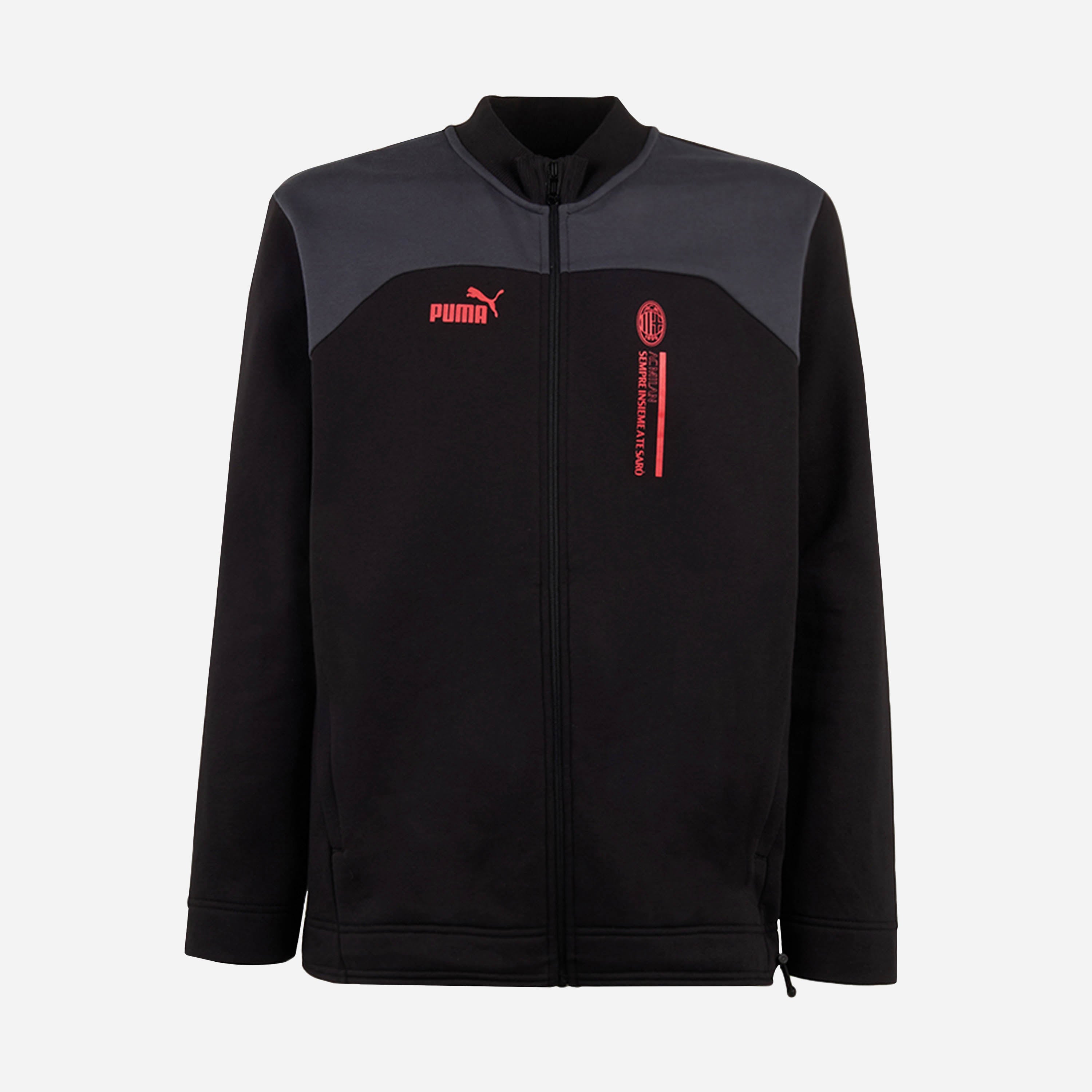 AC Milan Football Culture Felpa con Zip Uomo Tasche