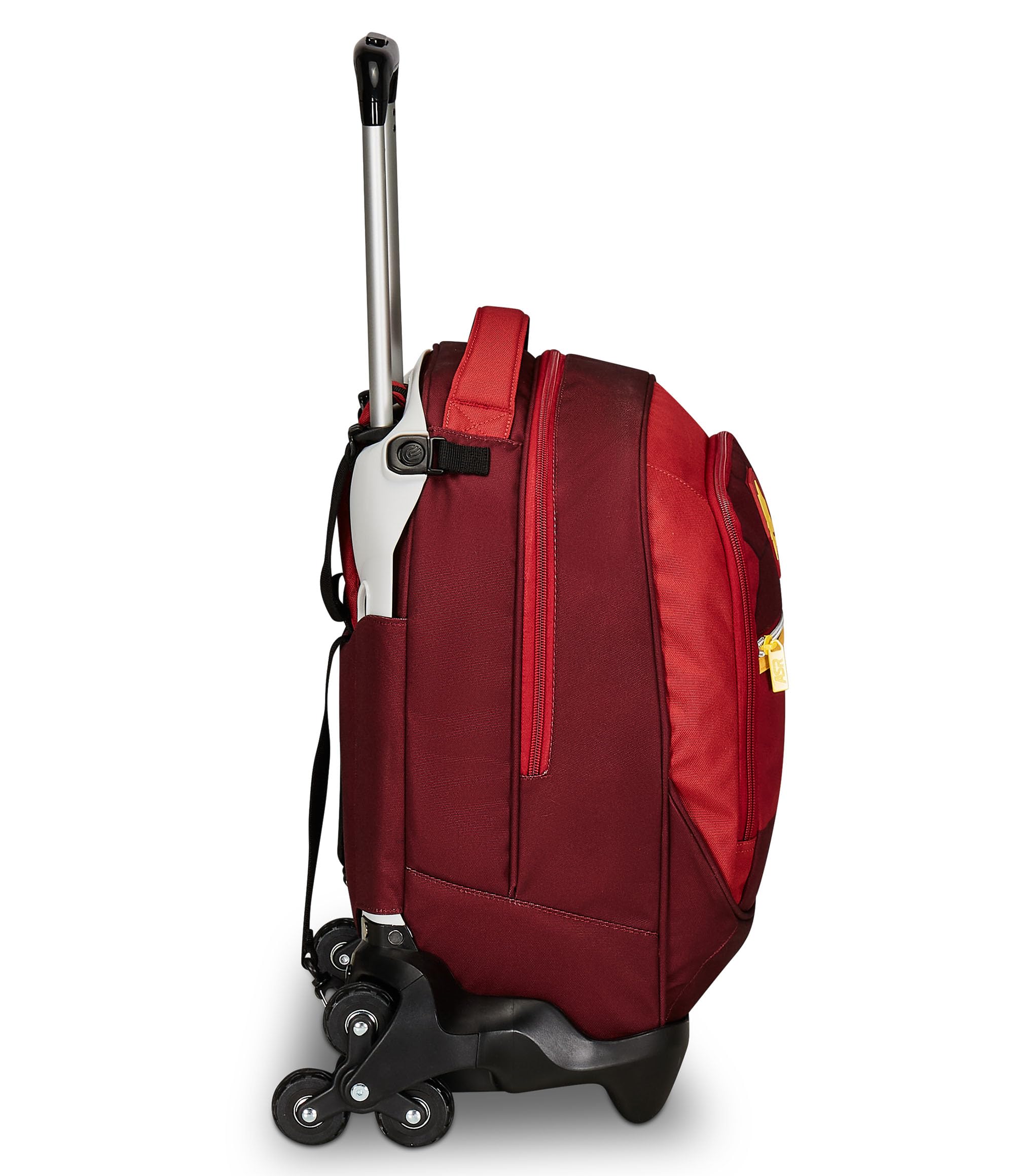 Roma Fanshop Scuola Jack 3 Ruote trolley rosso e nero