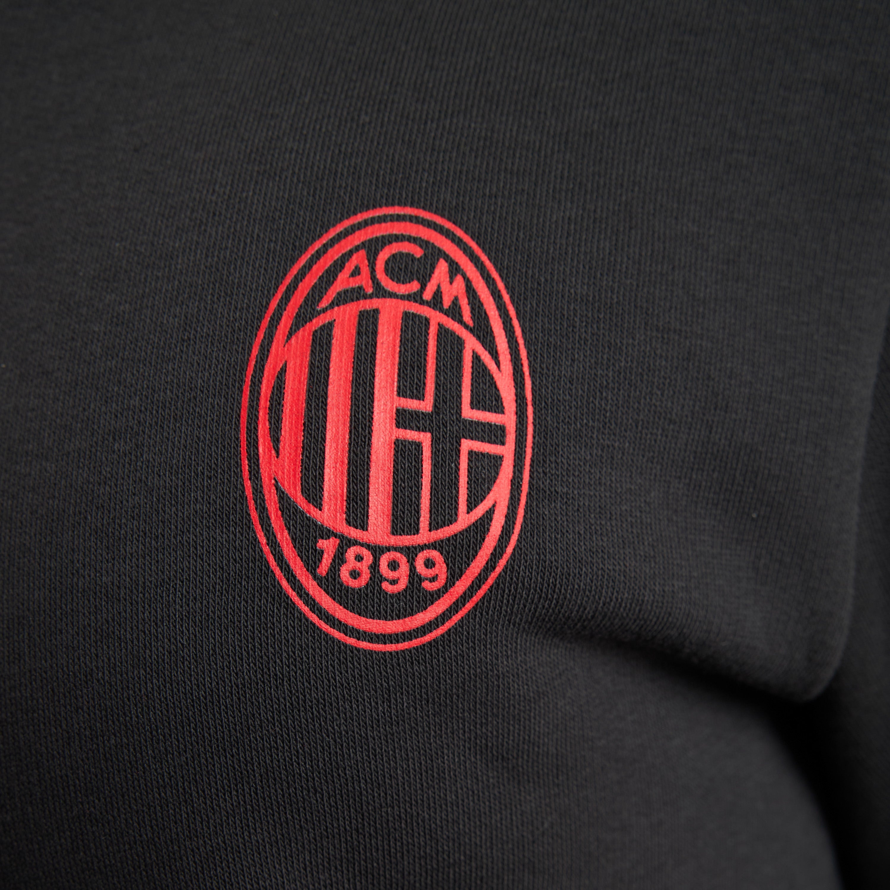 AC Milan Essential Felpa Cappuccio Bambino Nera Cotone