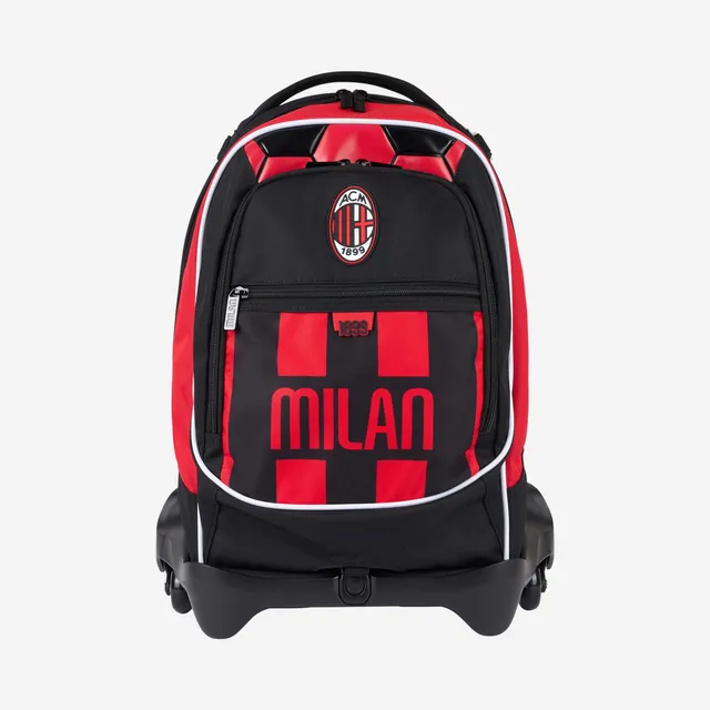 AC Milan Borsa e Zaini trolley scuola rosso nero 40x51x30 cm