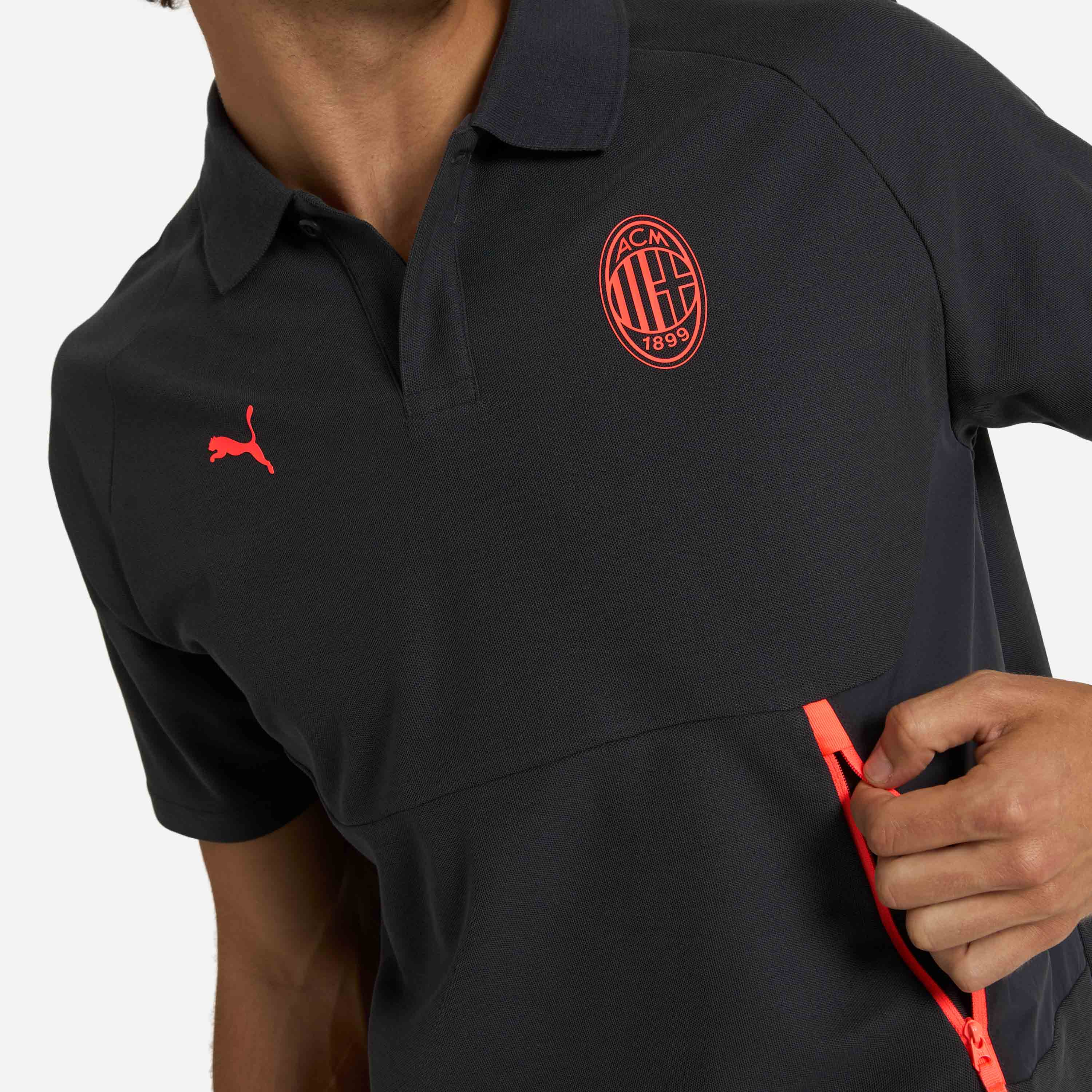 AC Milan Tute Polo Pumatech 2026/27 Grigia Uomo M Cotone