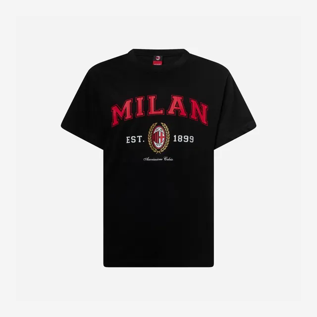 AC Milan College Collection t-shirt bambino nera cotone