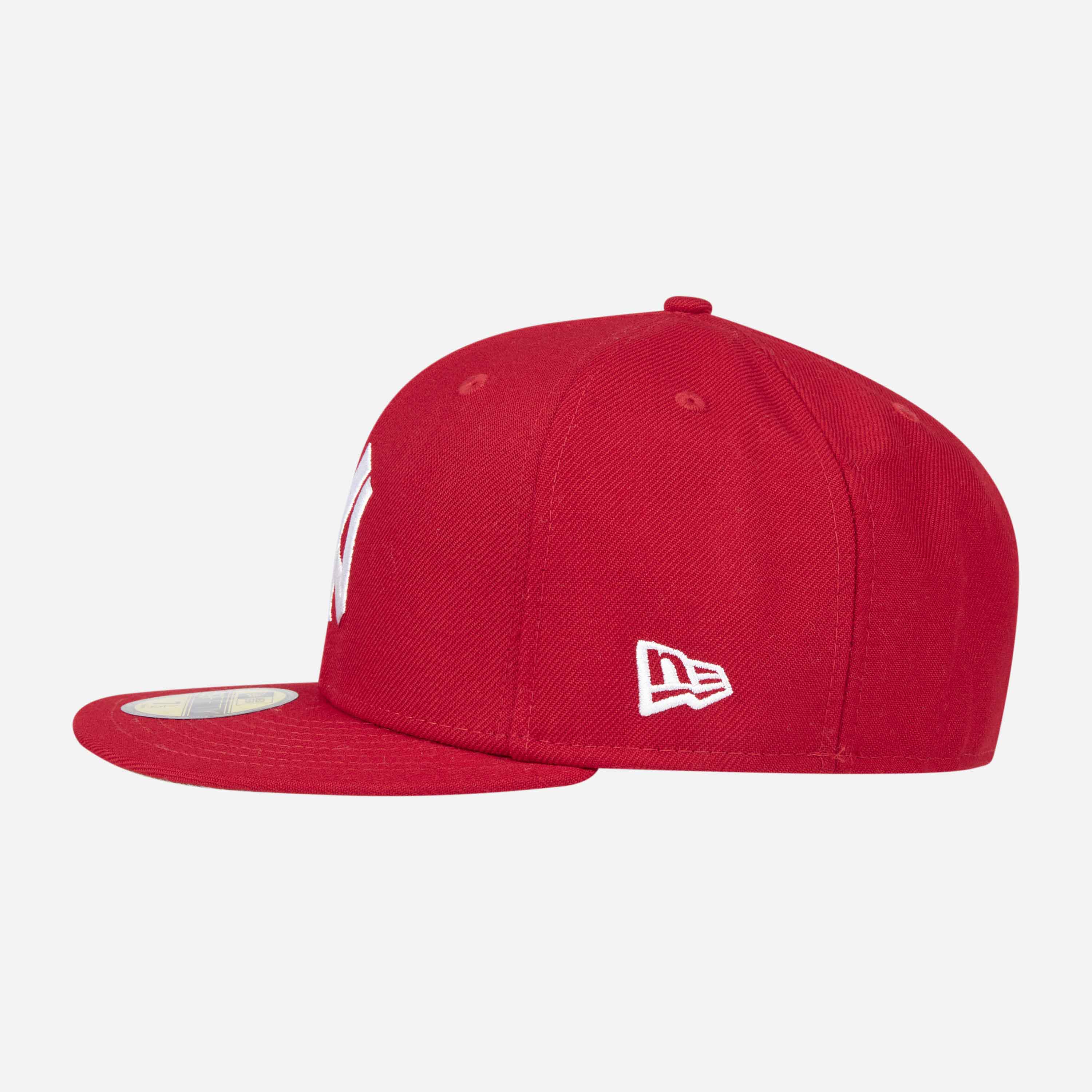 AC Milan New Era 59Fifty cappello rosso fitted uomo cotone