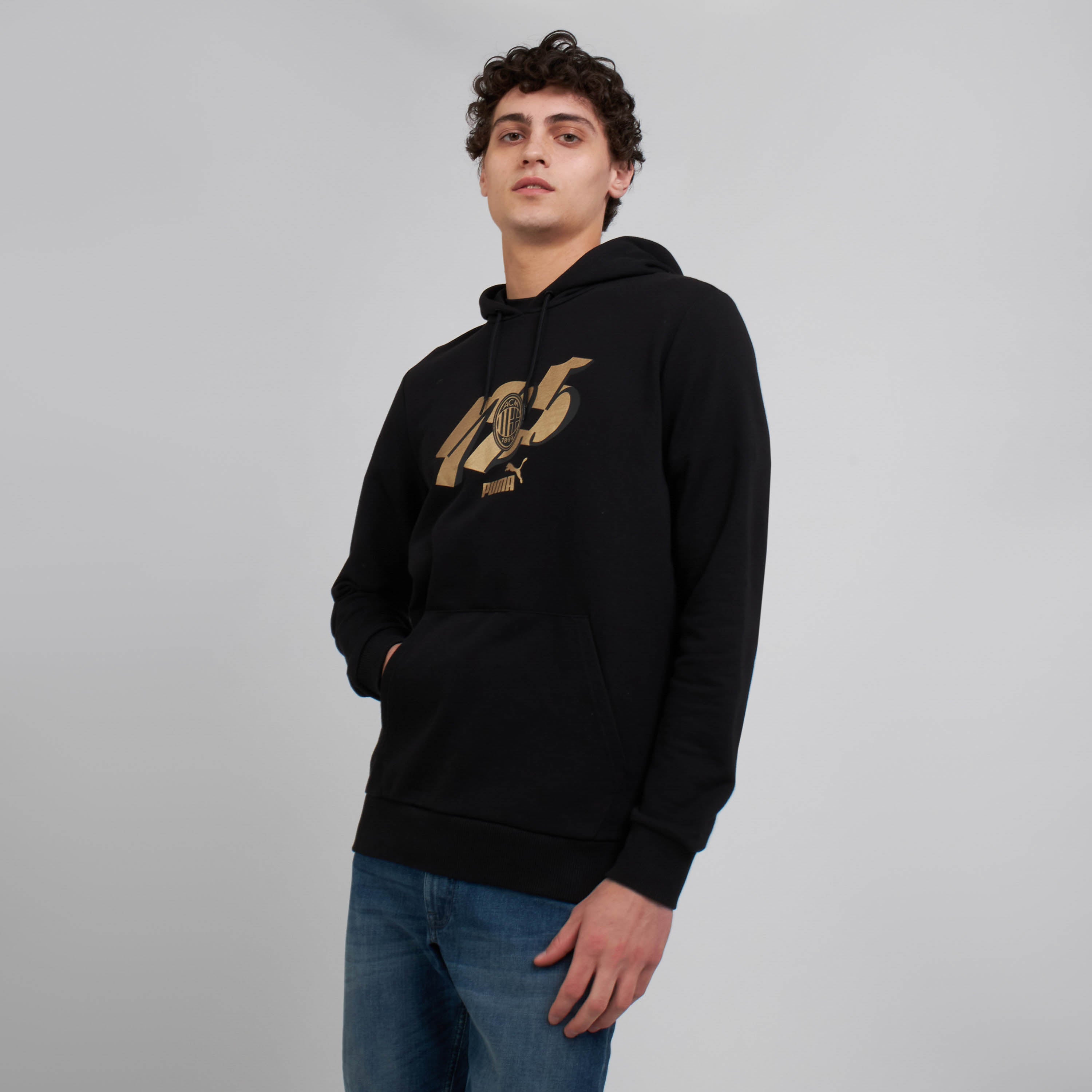 AC Milan 125 Anniversary Culture felpa uomo nera oro