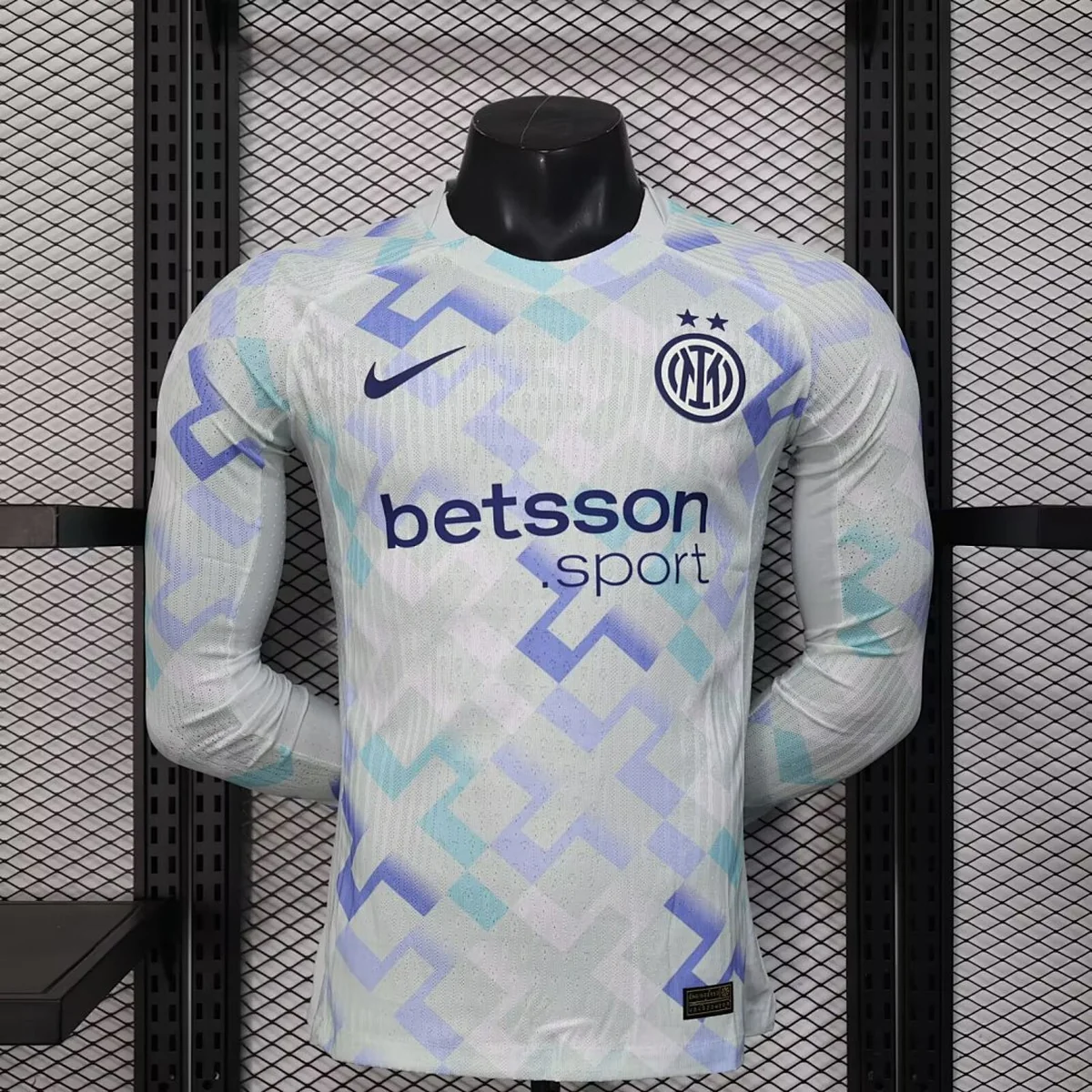 Inter Seconda Maglia 2025/26 manica lunga maglia calcio bianca Player