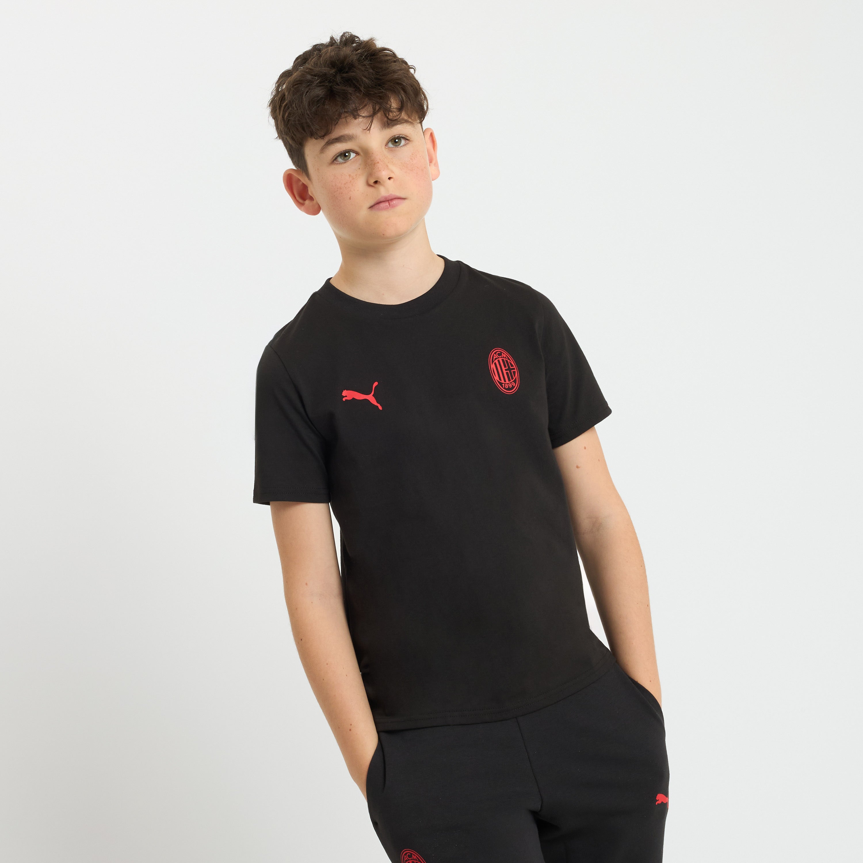 AC Milan Magliette Essential T-Shirt Bimbo Nero 8 Anni