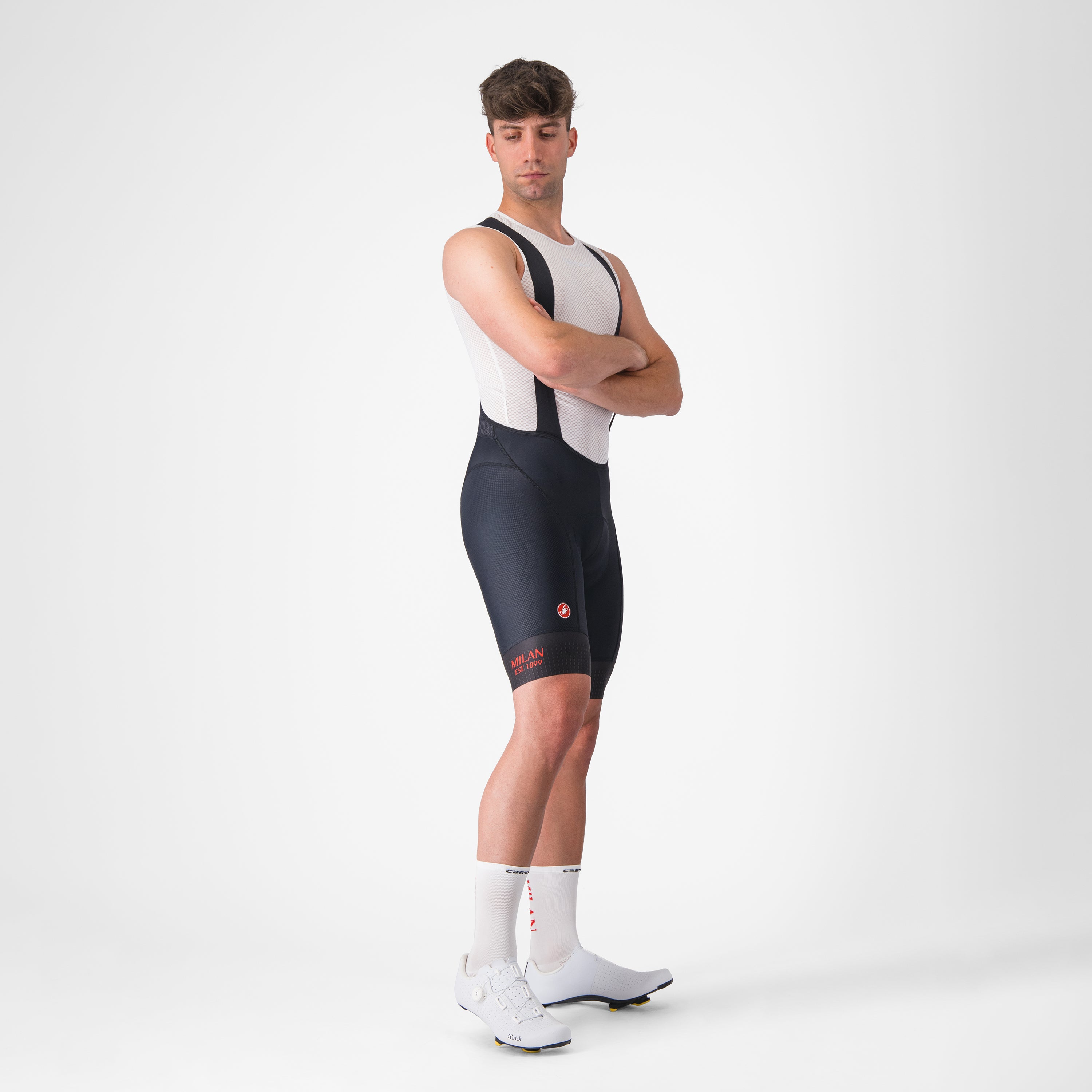 Castelli x AC Milan bibshorts bici fondello KISS Air2
