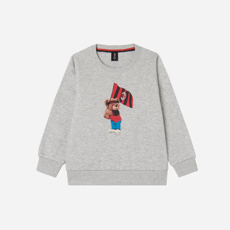AC Milan Teddy Collection Felpa Grigia Bambino 8 Anni