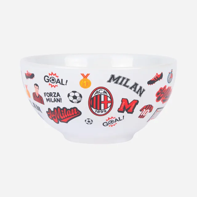 AC Milan Breakfast Bowl tazza ciotola ceramica bianca