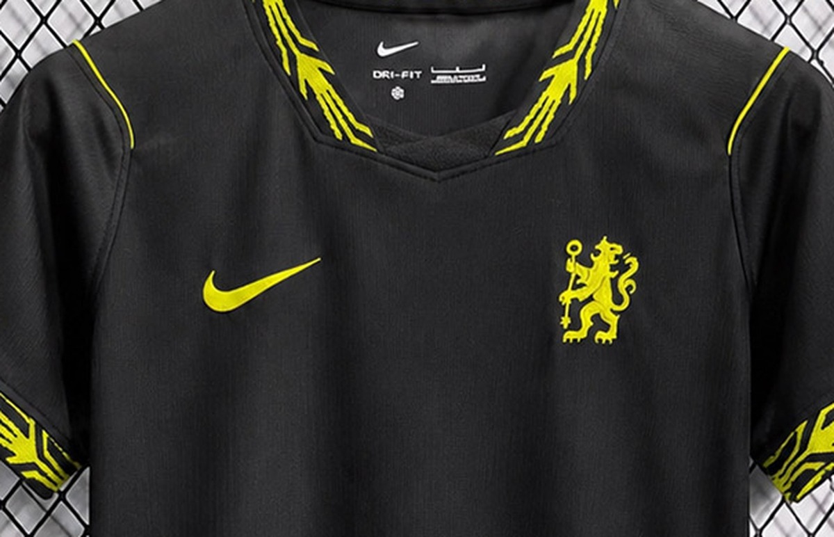 Chelsea Away 2026/27 Donna maglia nera giallo fluo S-XXL