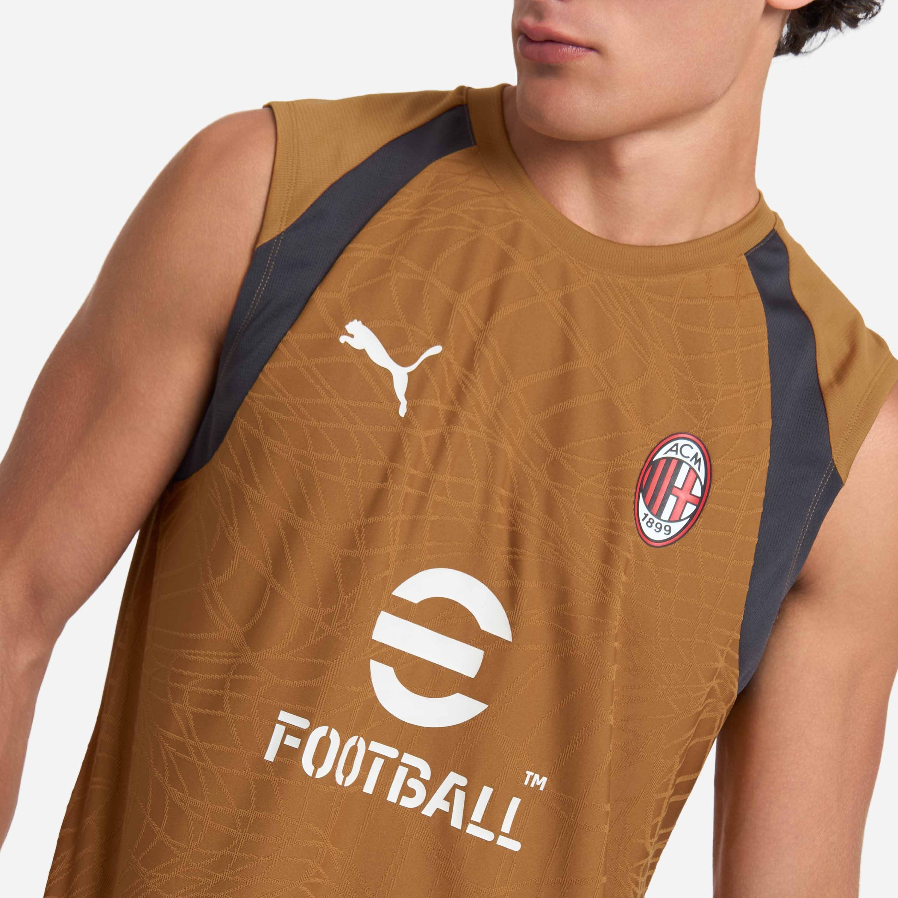 AC Milan Training 2026/27 canotta oro smanicata uomo