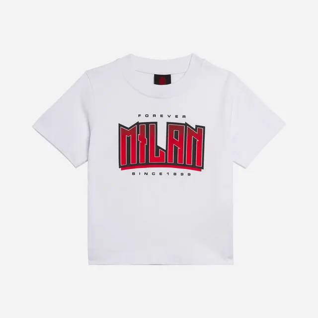 AC Milan Forever Milan t-shirt bimbo bianca cotone