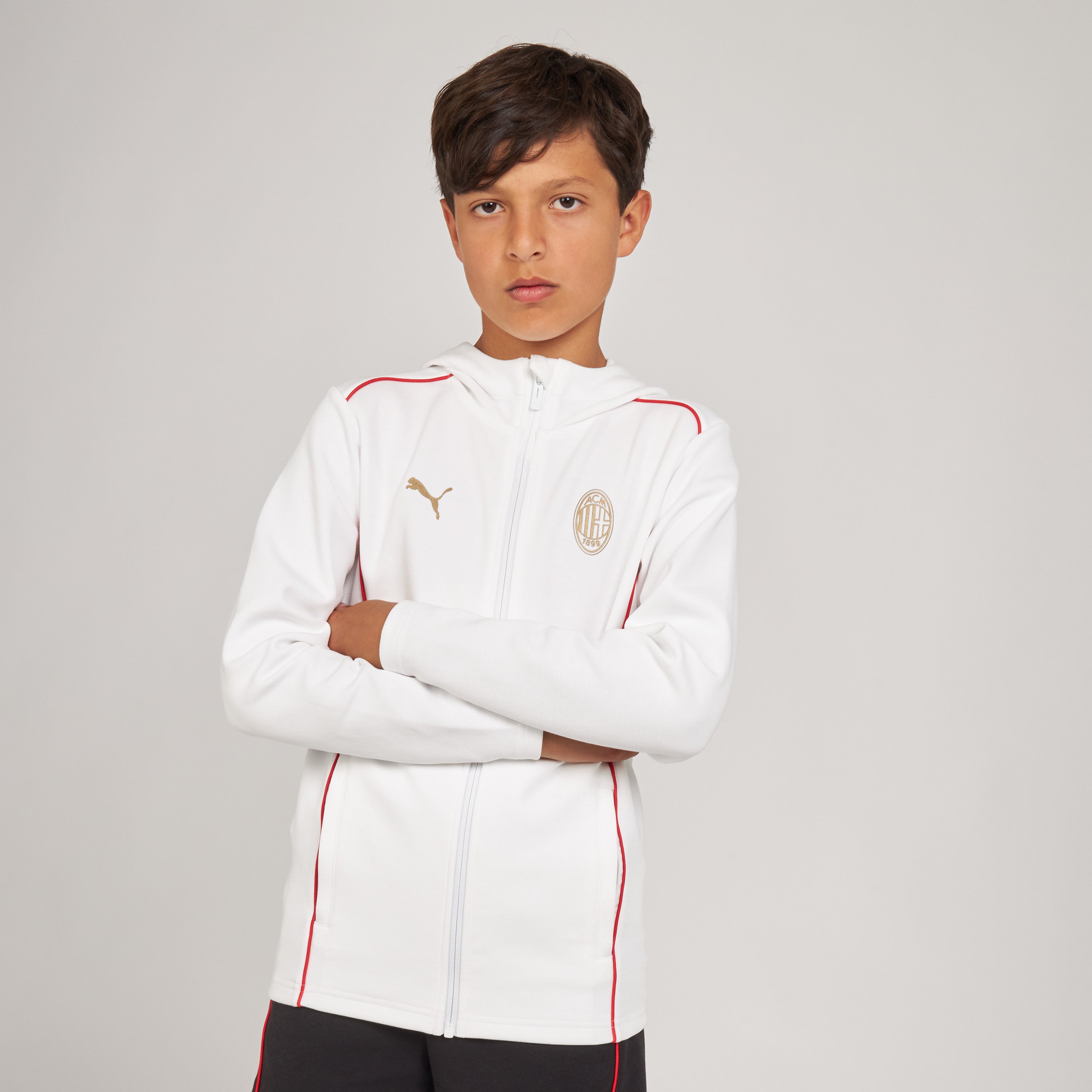 Milan Casuals Giacca Bambino con Cappuccio e Zip 24/25